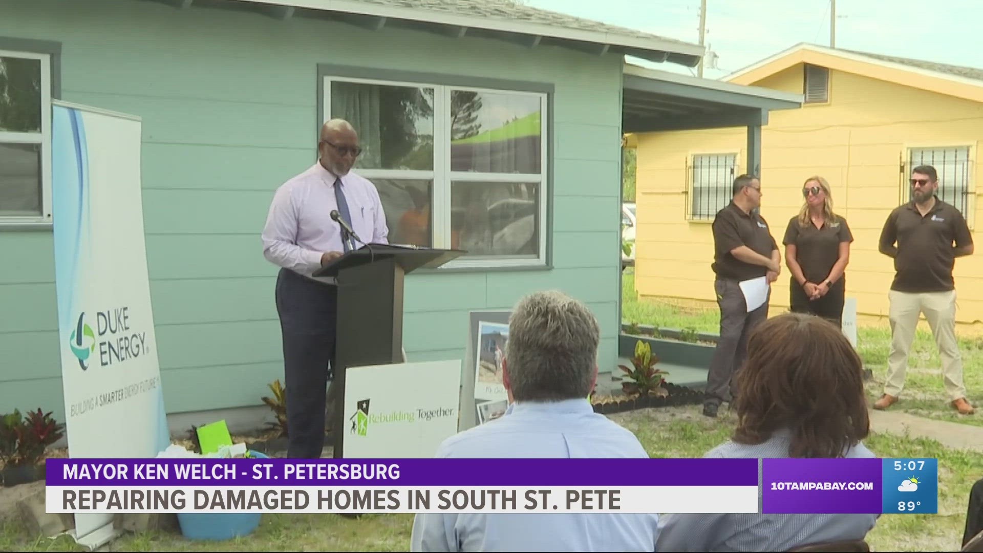 St. Petersburg Mayor Welch toured a home that received $29,000 worth of improvements from Rebuilding Together Tampa Bay.