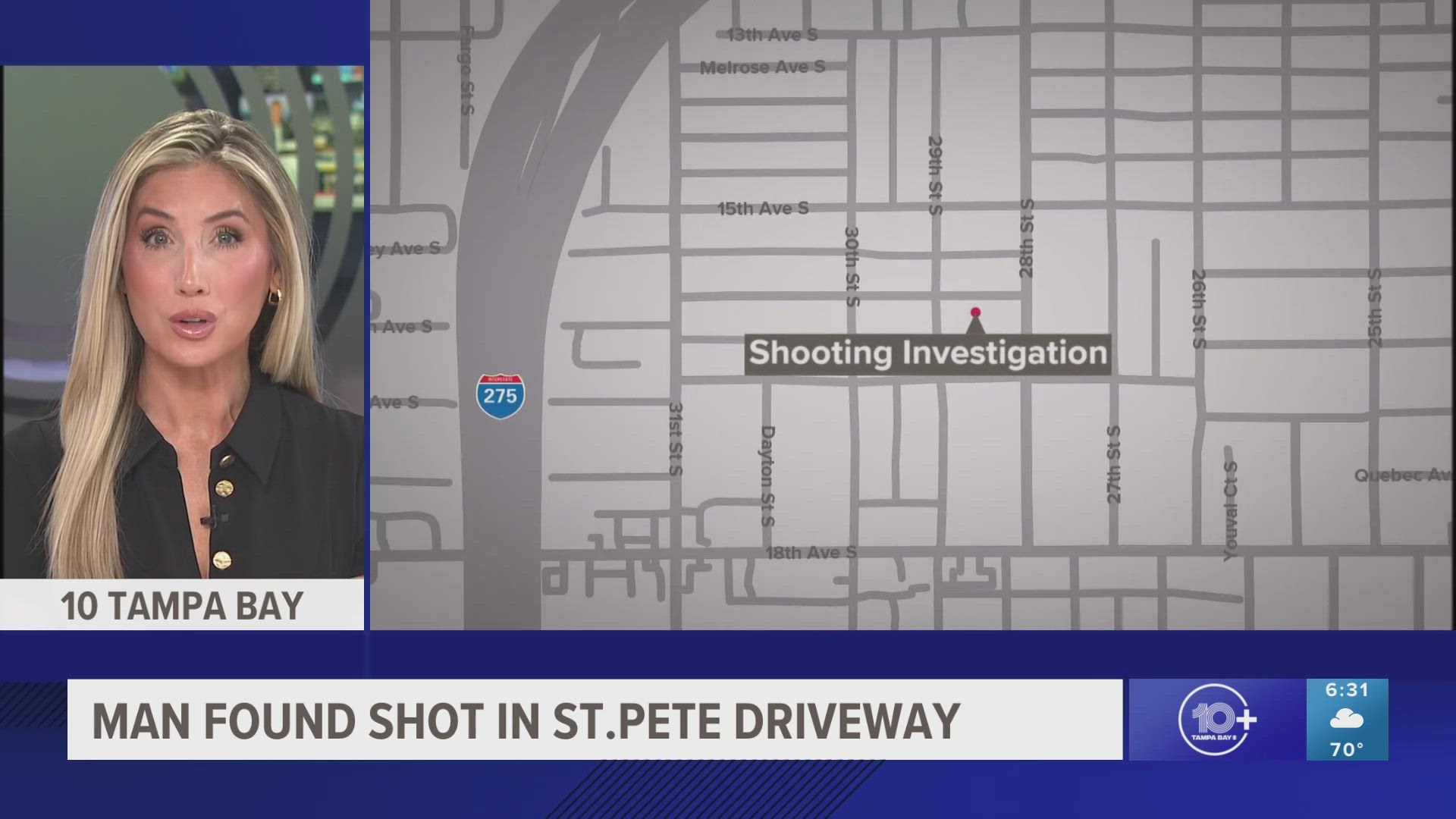 The man who was shot does not live at the home, St. Pete police say.