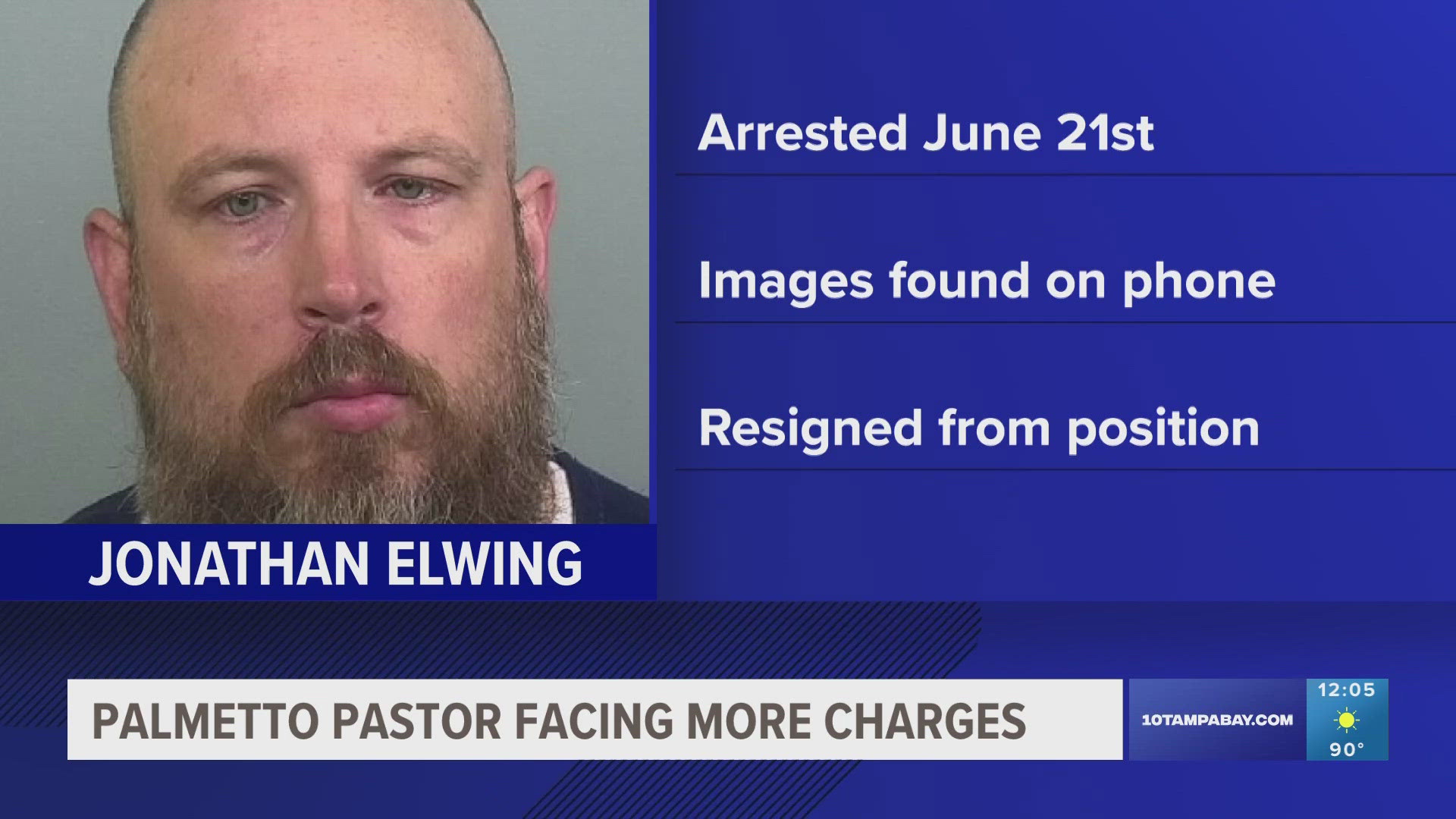 Jonathan Elwing resigned as senior pastor of Palm View First Baptist Church after his arrest.