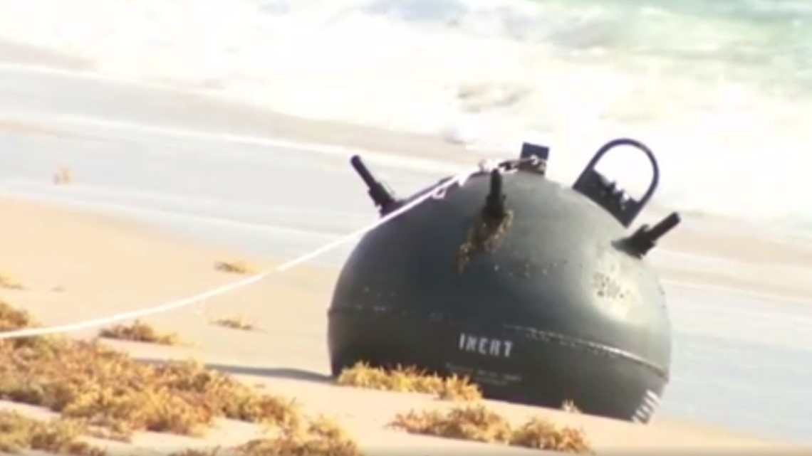 Mine washes up on beach in Fort Lauderdale, Florida | wtsp.com