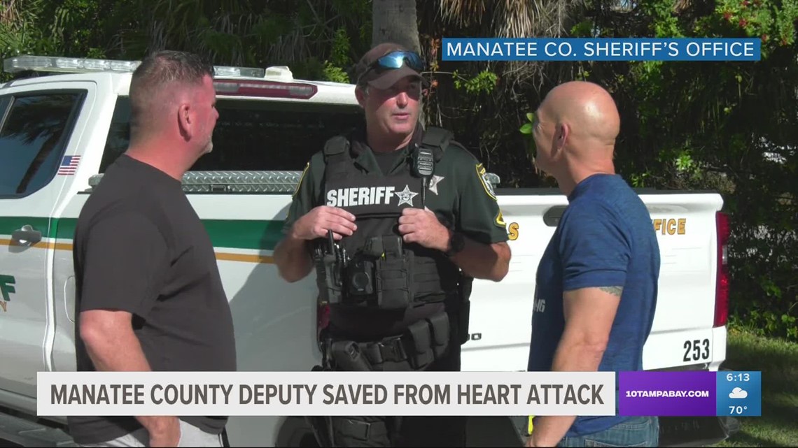 Fast Acting Manatee County Deputy Grabs Defibrillator Saves Colleague Having Heart Attack 9408