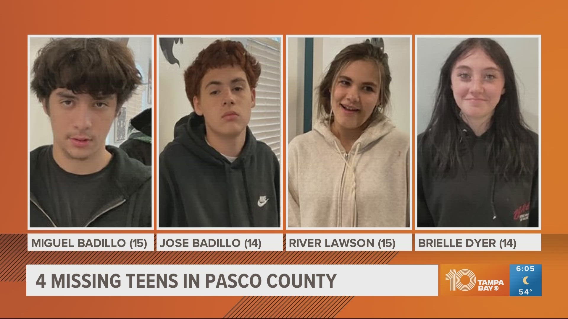 The last time the four teenagers, aged 14-15, were seen was Halloween night.