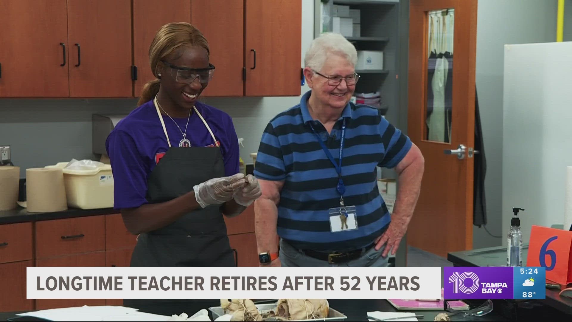 After 52 years of teaching at the same school, Bartow High School's Ms. Allison is retiring next week.