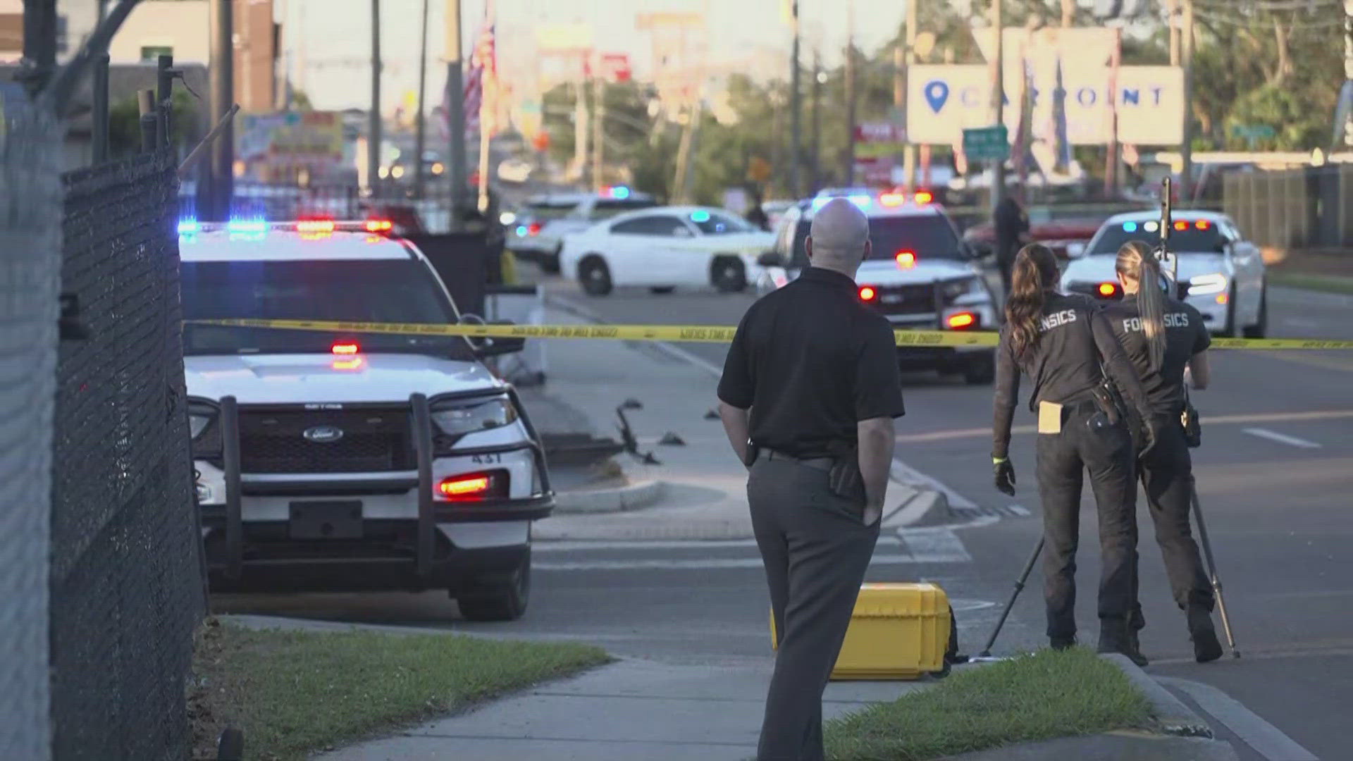 Police have closed North Florida Avenue between East Hanlon Street and East Kirby Street.