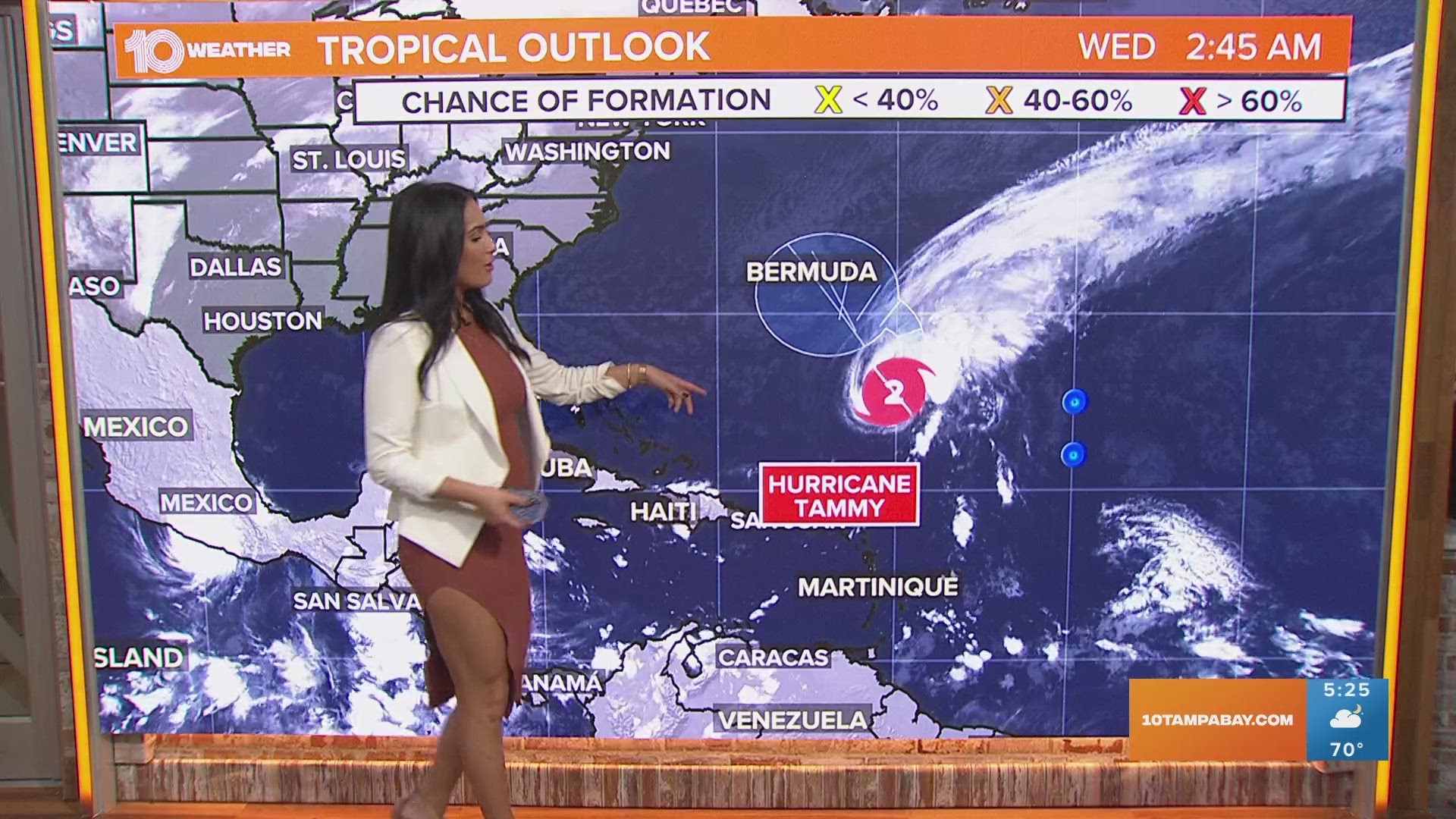 Tracking the Tropics: Hurricane Tammy becomes Cat 2 storm | 5 a.m. Wednesday