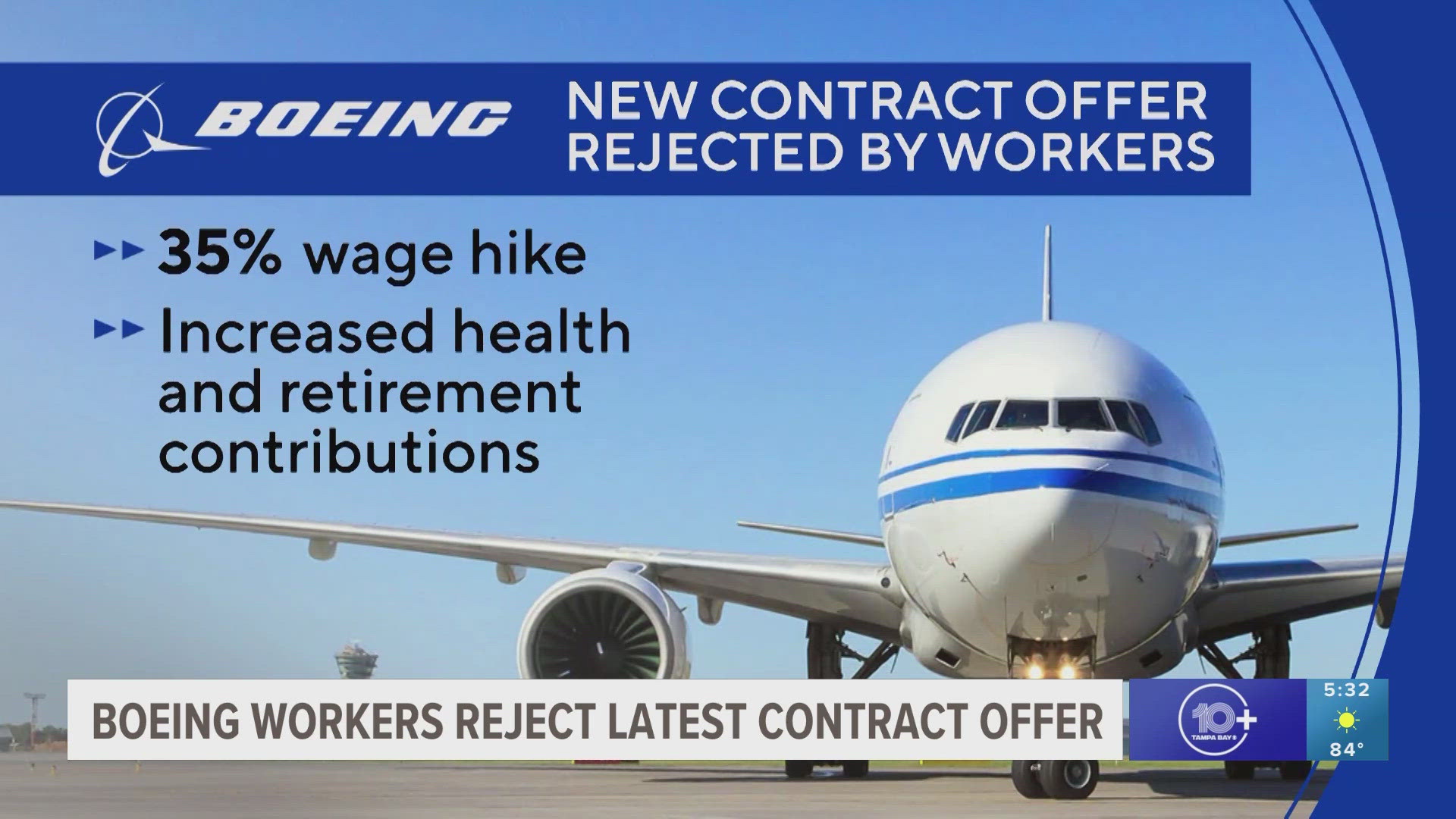 The union president said machinists rejected Boeing's latest offer by 64% on Wednesday. 