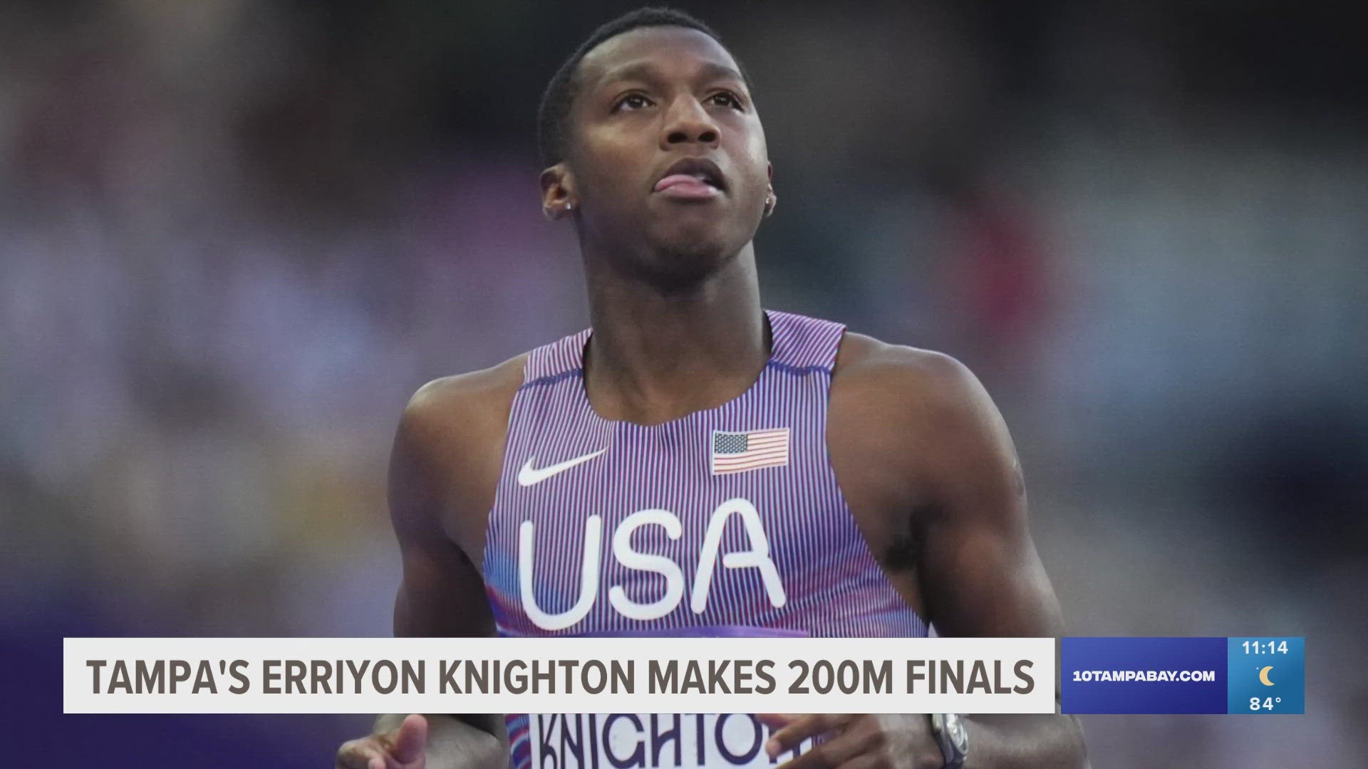 Knighton placed first in the 200m semifinals.