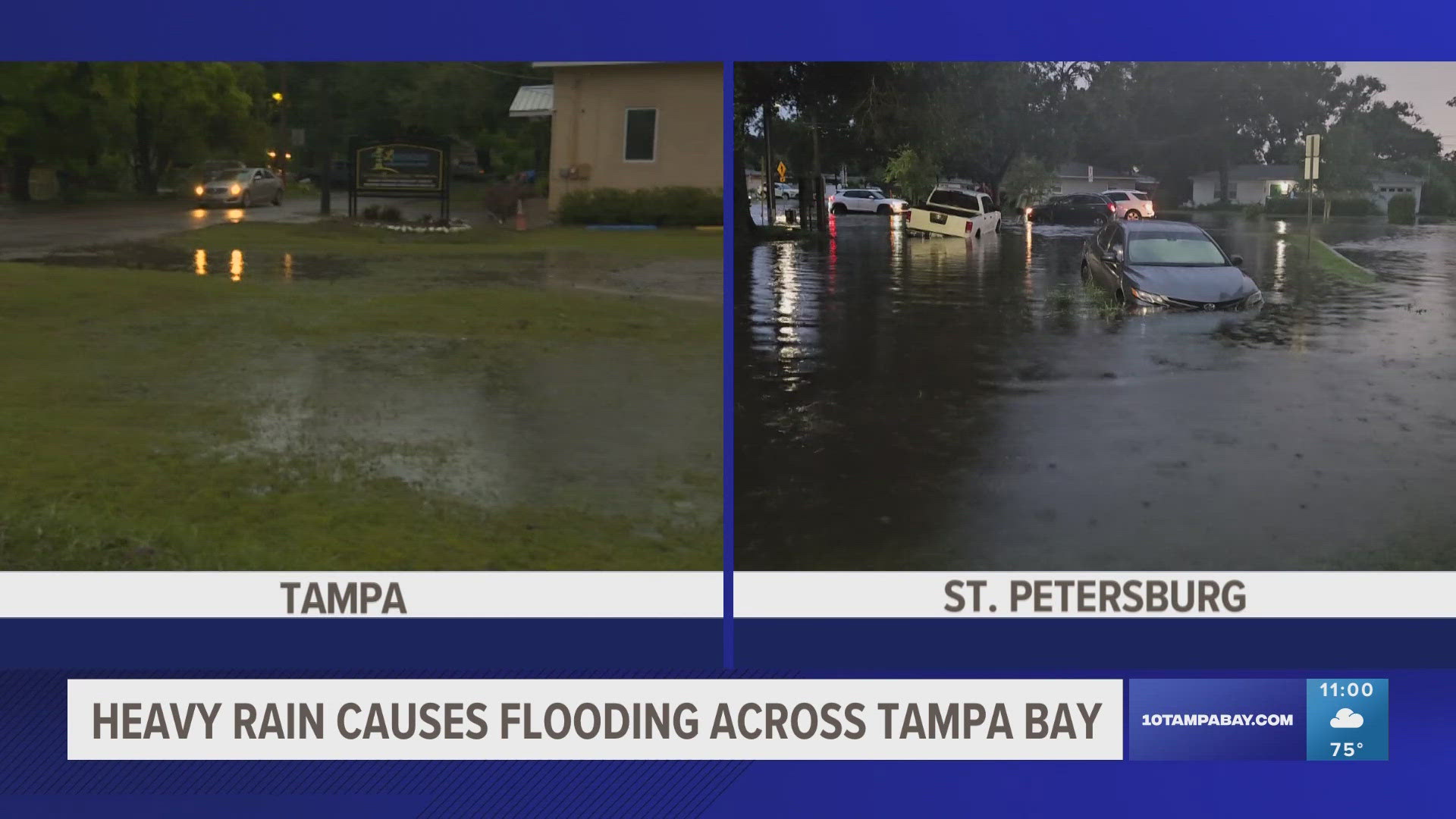 Many in the Tampa Bay area experienced heavy downpours and flooding following strong storms throughout Wednesday evening.