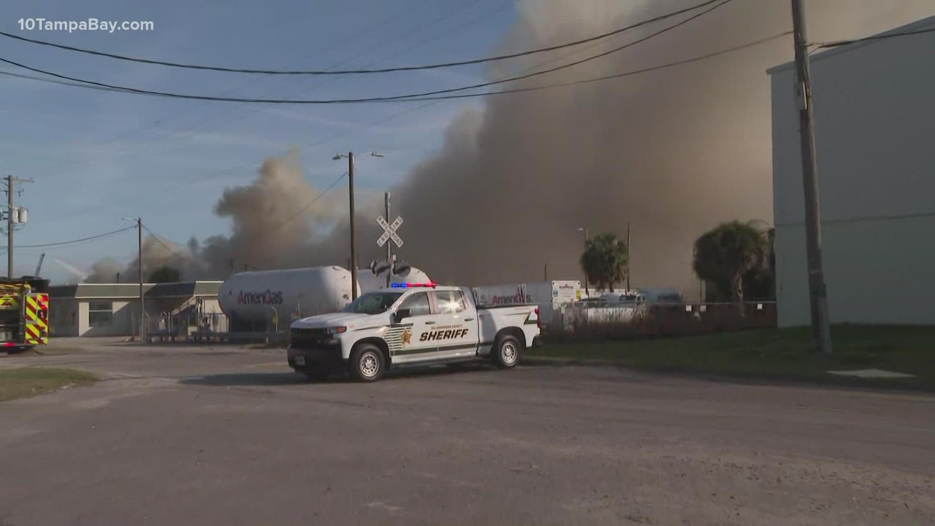 Hillsborough Fire Rescue put out a massive fire at a scrap metal yard in Tampa Saturday afternoon. Clouds of smoke could be seen for miles from the blaze.