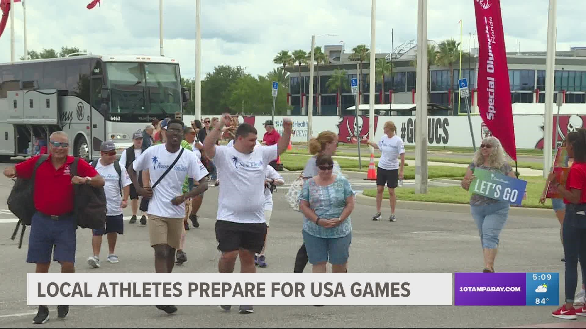 Dozens of athletes and coaches set to represent Team Florida at the 2022 Special Olympics USA Games in Orlando gathered for a send-off celebration Friday in Tampa.