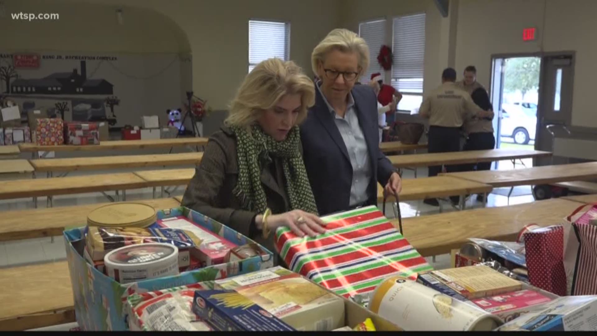 City staff put together boxes of food and collected gift cards to help local families this holiday season.