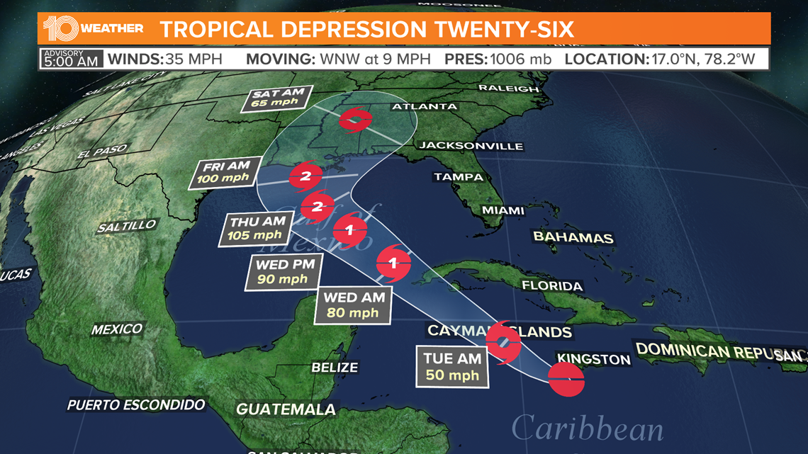 Tracking the Tropics: Tropical Depression 26 forms in the Caribbean