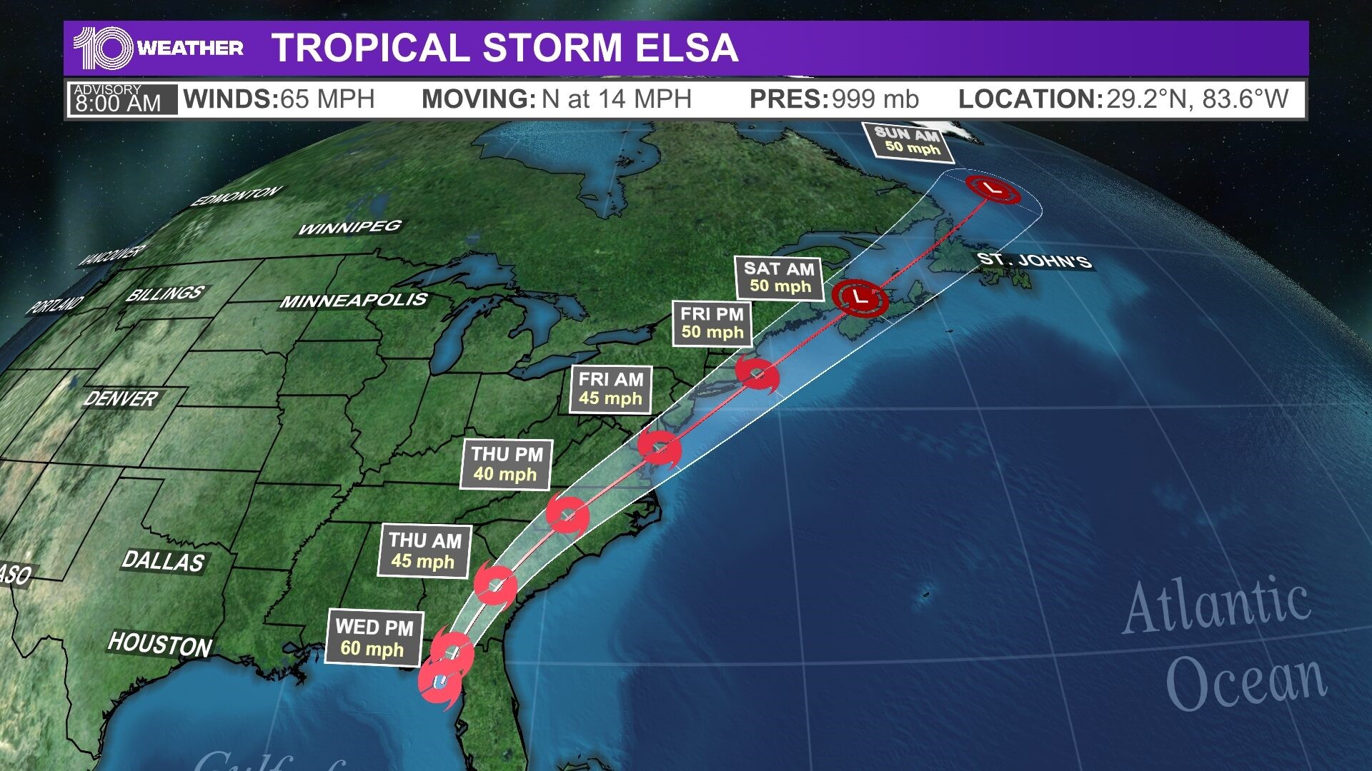 Tropical Storm Elsa spaghetti models, hurricane watch, track | wtsp.com