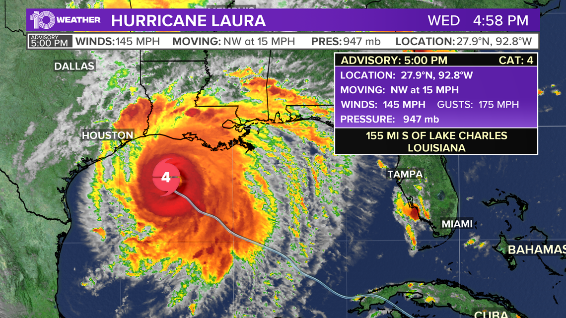 Hurricane Laura to bring 'catastrophic' storm surge, extreme winds, NHC ...