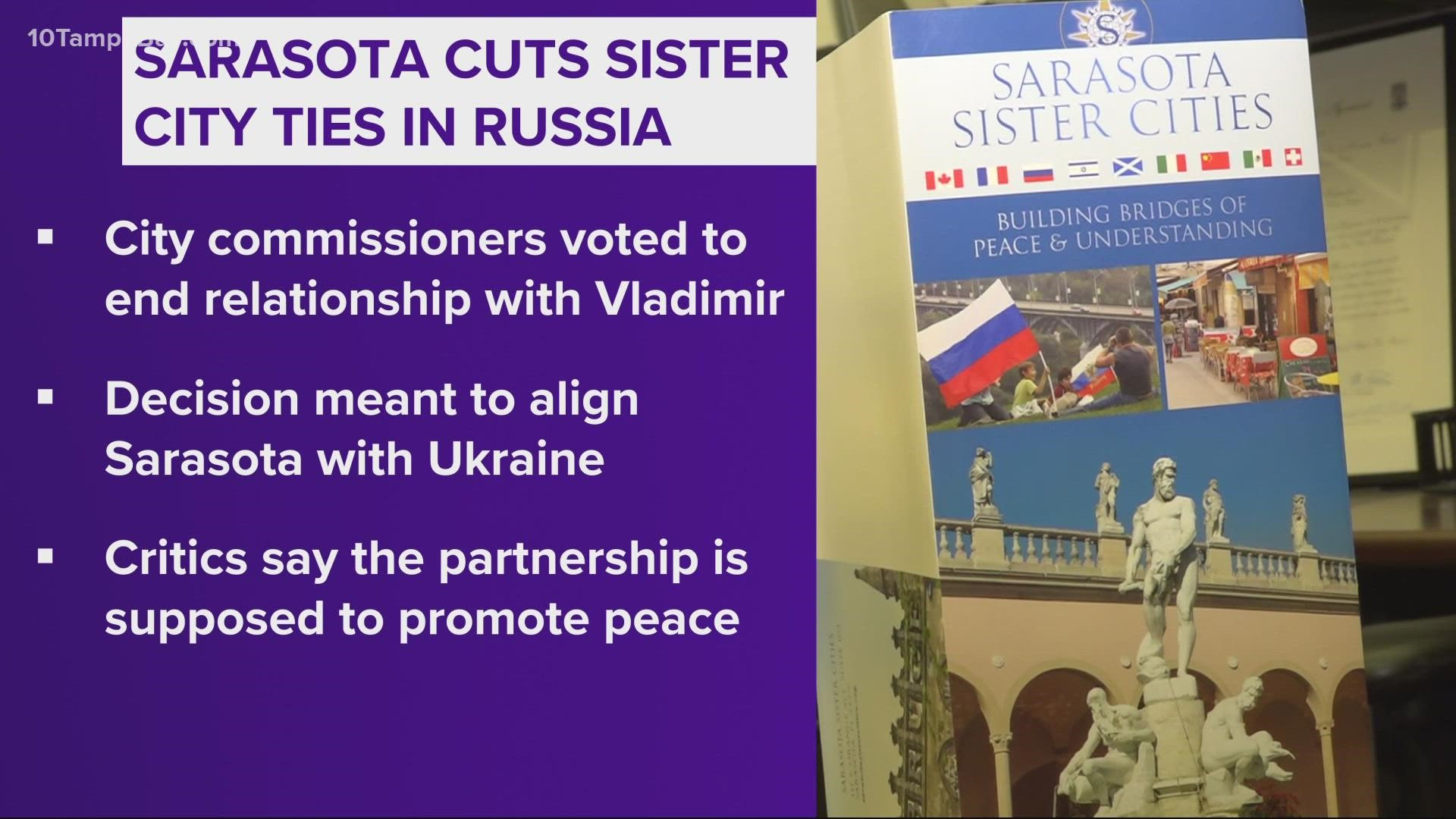 City Commissioner Hagen Brody said the decision sends "a message to those involved that what is happening in Ukraine is not acceptable.”