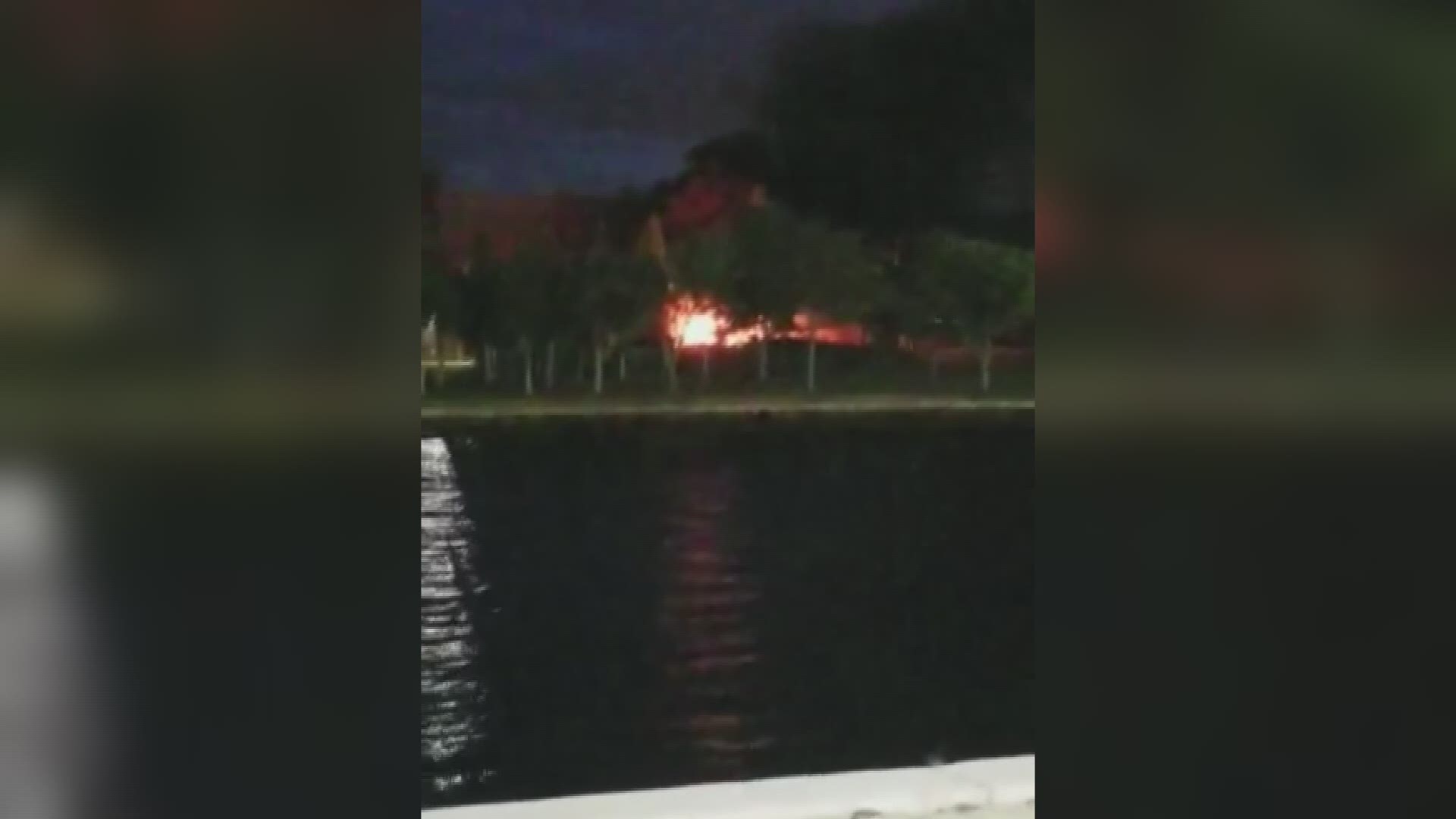 Tampa firefighters are working to put out a large fire at Howard W. Blake High School.