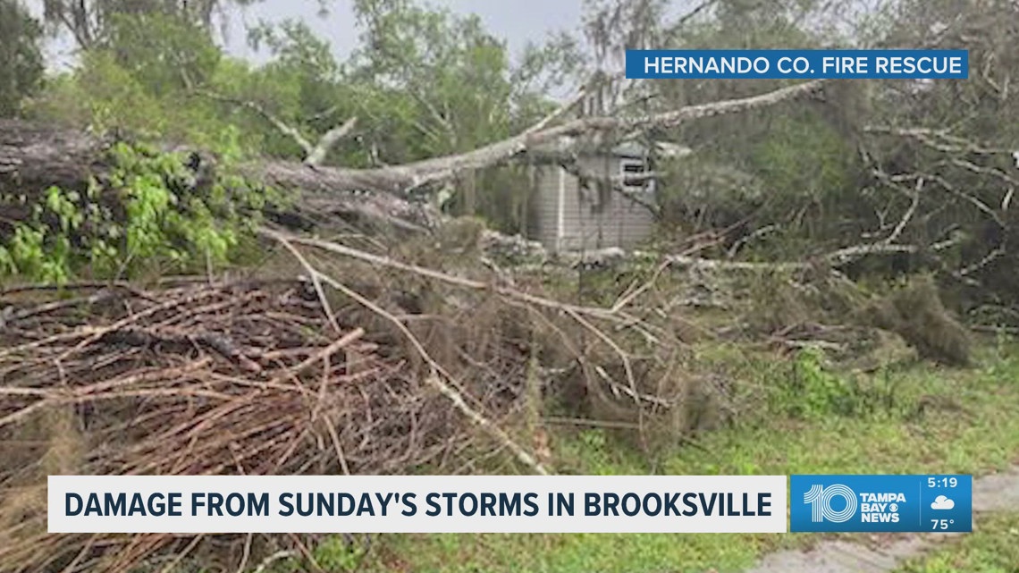 Brooksville homes damaged by strong winds, Hernando County Fire Rescue says
