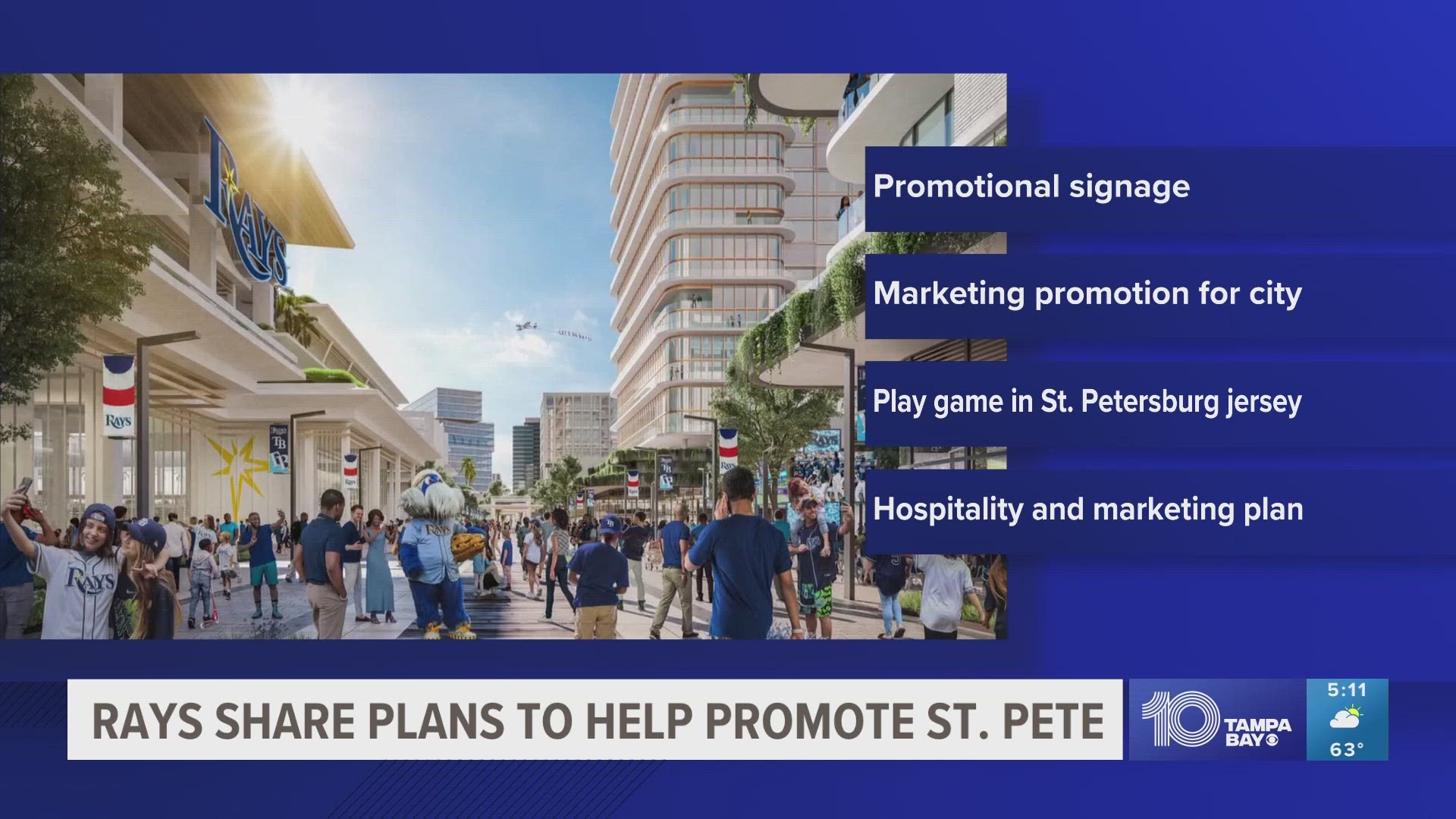 The Rays adamantly oppose changing the team name to the St. Petersburg Rays, as some on the city council and in the business community have suggested.