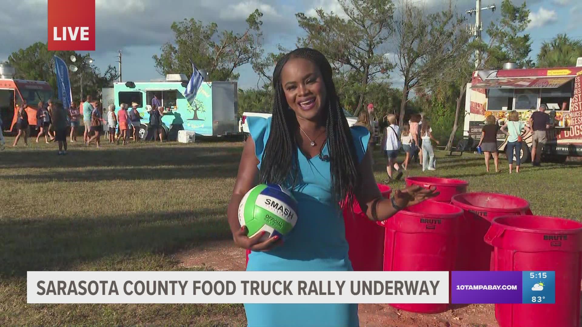 Around seven local food trucks were at the event with a variety of mouth-watering and tasty foods available.