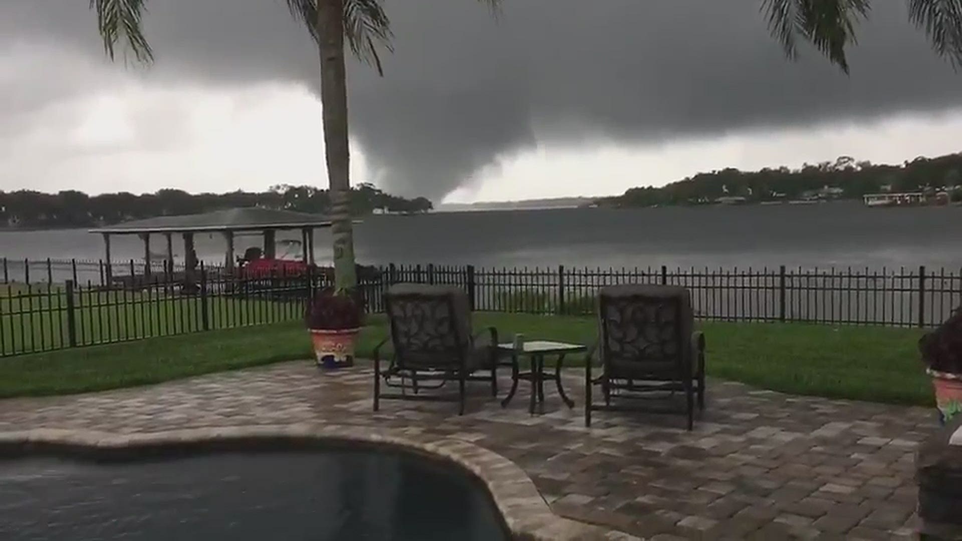 Incredible video captured of a tornado moving through the Lake Conway area in Orlando Saturday.