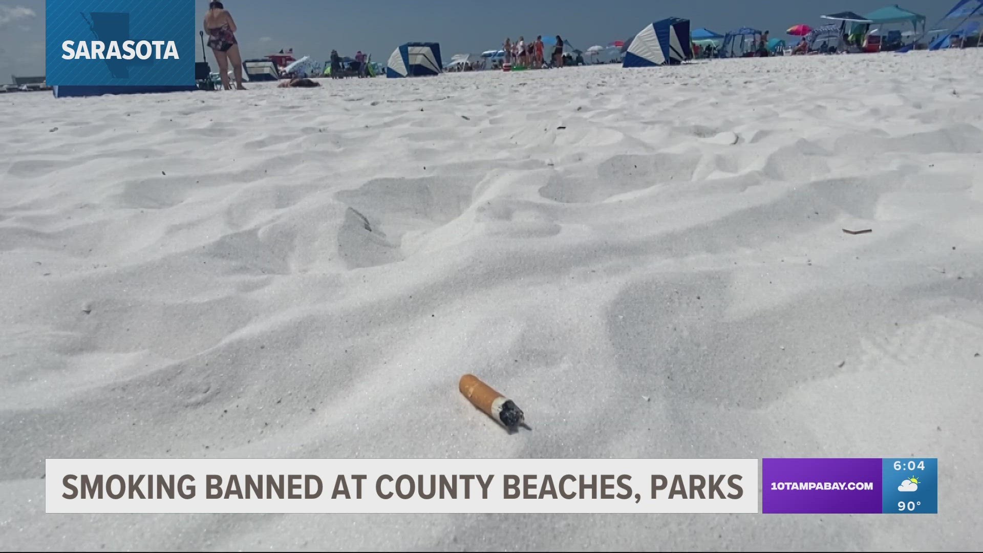 The state legislature passed a law allowing counties and municipalities in Florida to ban smoking at beaches an parks in July 2022.