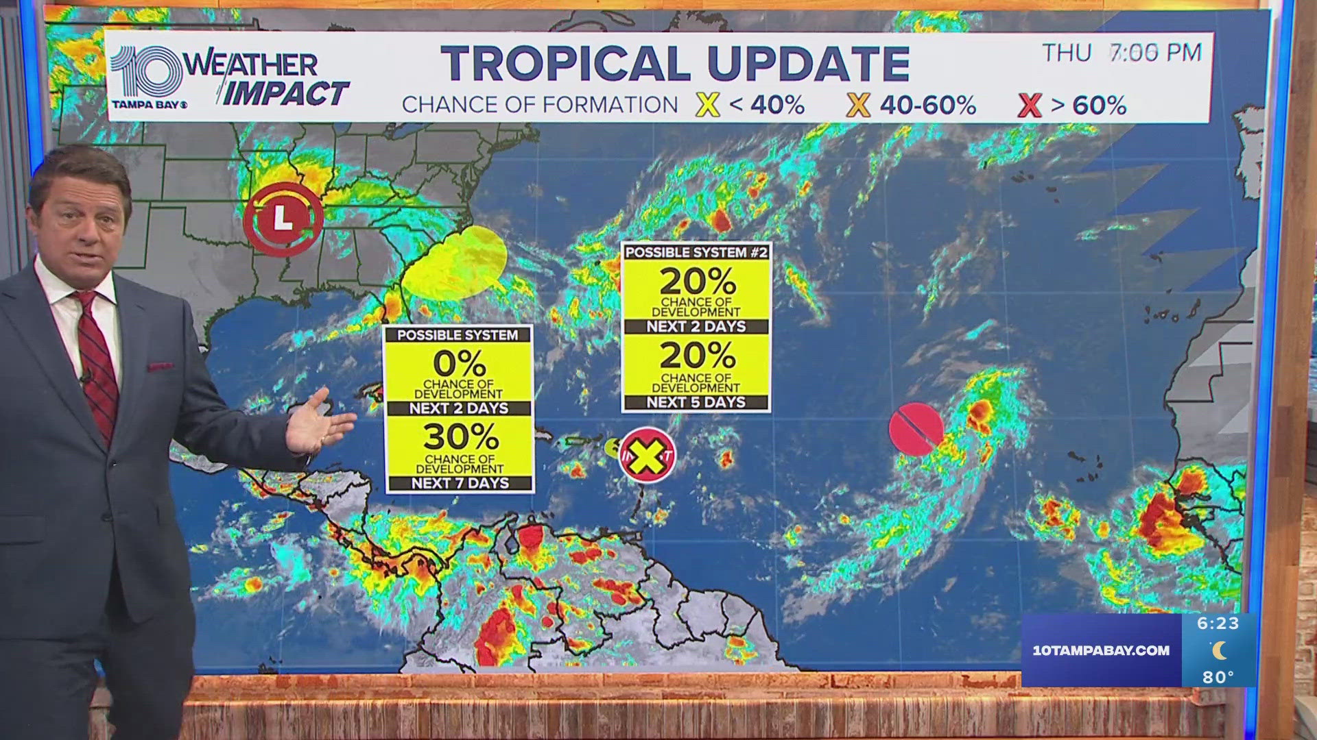 The NHC is monitoring two disturbances in the Atlantic basin.