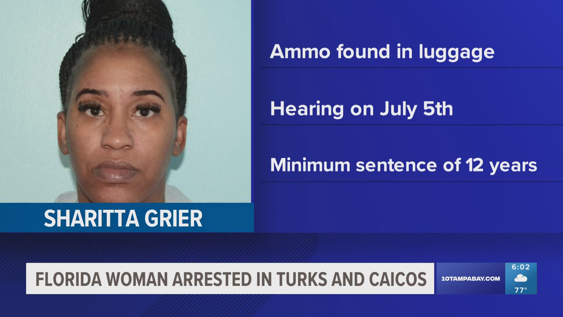 Sharitta Grier, a 45-year-old Orlando woman, was arrested on Monday after a routine luggage search at the Howard Hamilton International Airport in Providenciales.