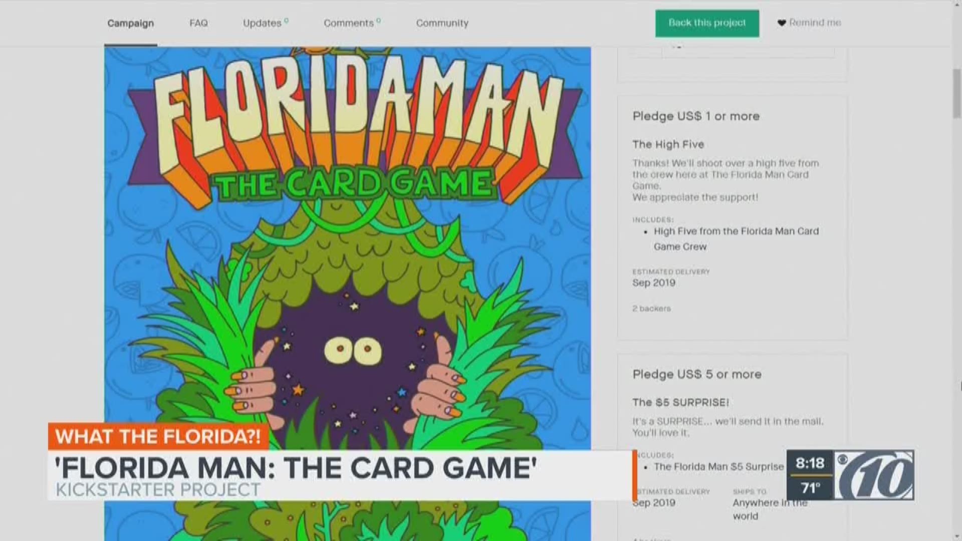 A group is trying to raise $15,000 to get the card game into production.