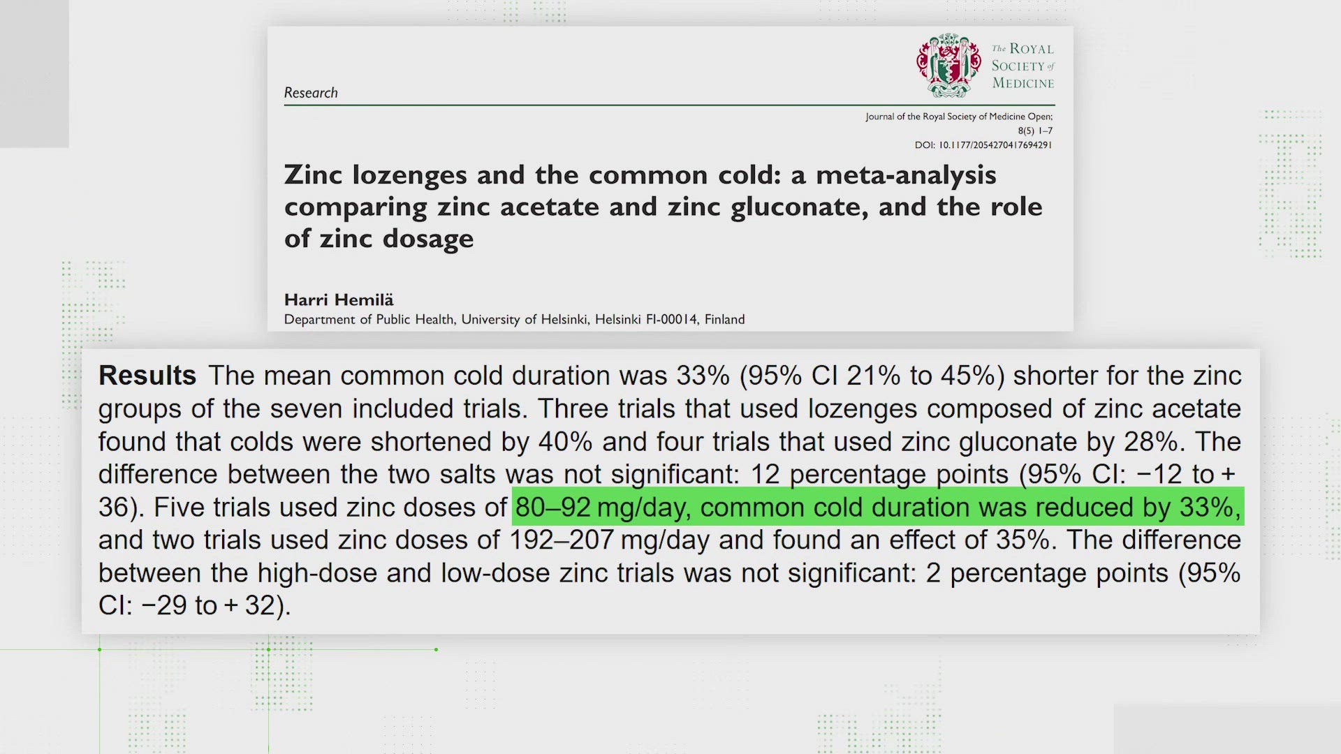 Many people claim zinc supplements can prevent colds, shorten their duration or reduce the severity of symptoms. But the evidence remains inconclusive.