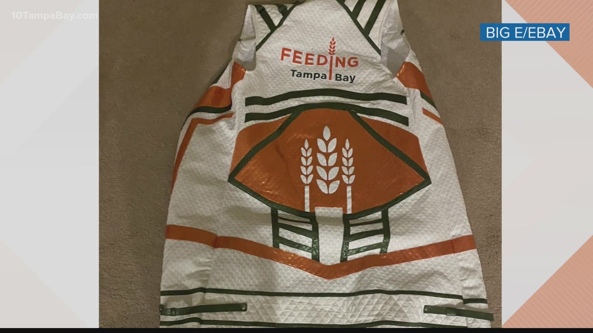 The money made from the one-of-a-kind jacket will be donated to Feeding Tampa Bay.