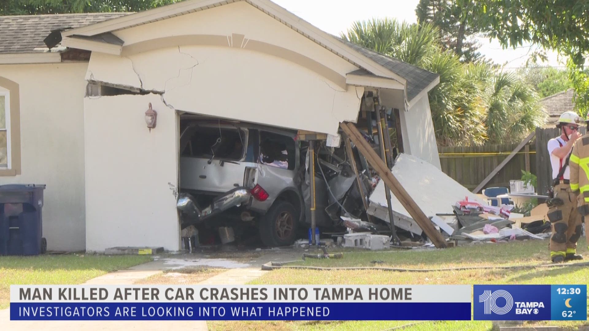 People inside the house are OK, Tampa police say.
