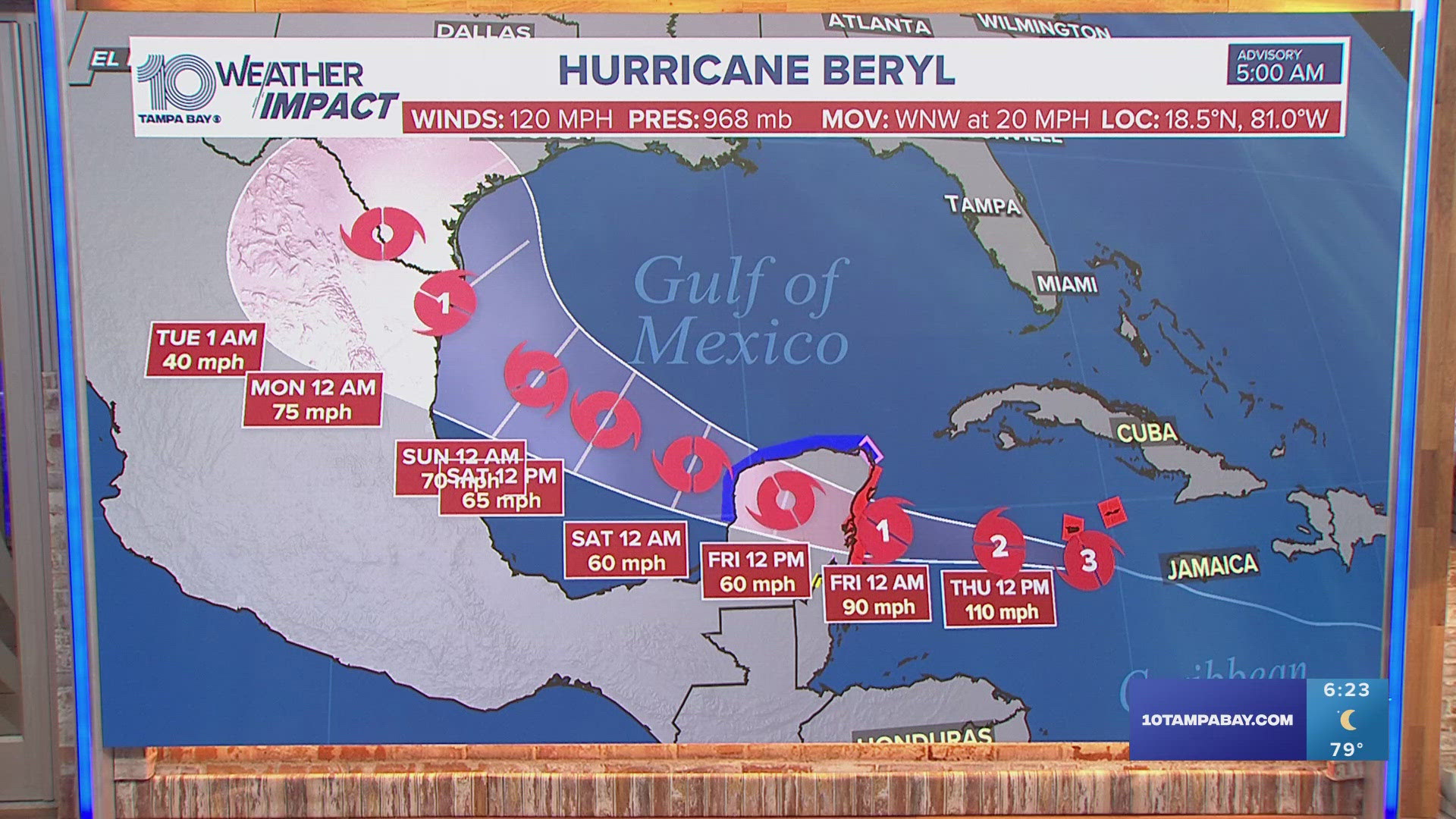 Beyrl is bringing strong winds, dangerous storm surge and damaging waves to the Cayman Islands.
