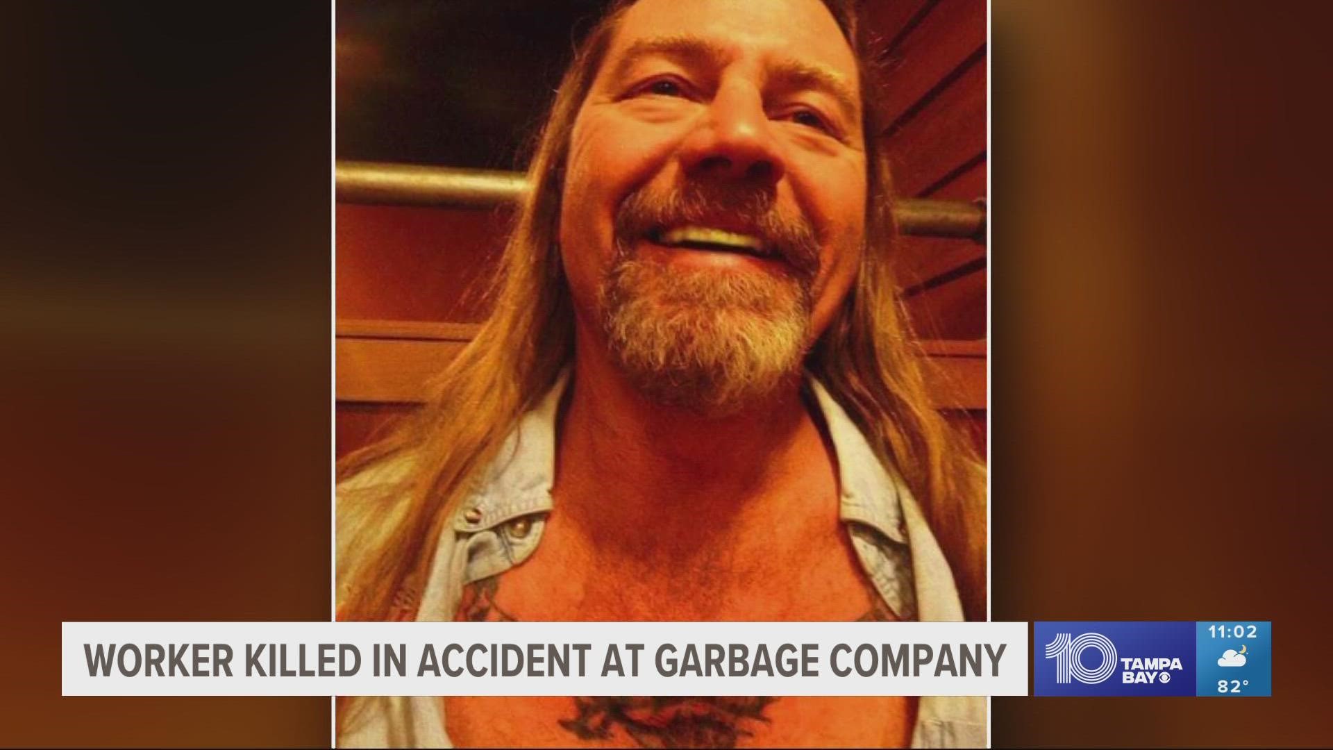 Leroy Firestone, 58, was standing on a ladder performing maintenance on the hydraulics of a garbage truck when the incident occurred, the sheriff's office said.