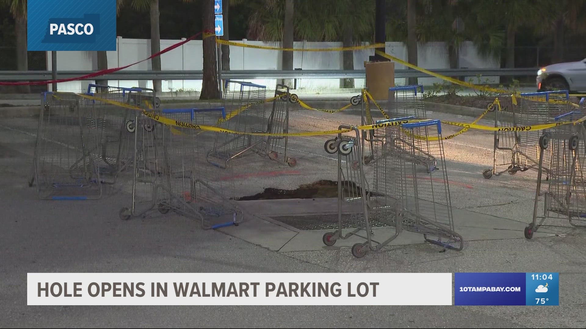 There were no reported injuries to shoppers or people nearby.