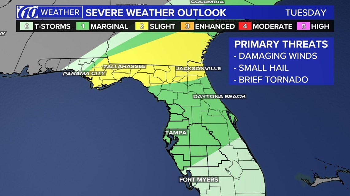 Severe storms possible across Tampa Bay tonight | wtsp.com