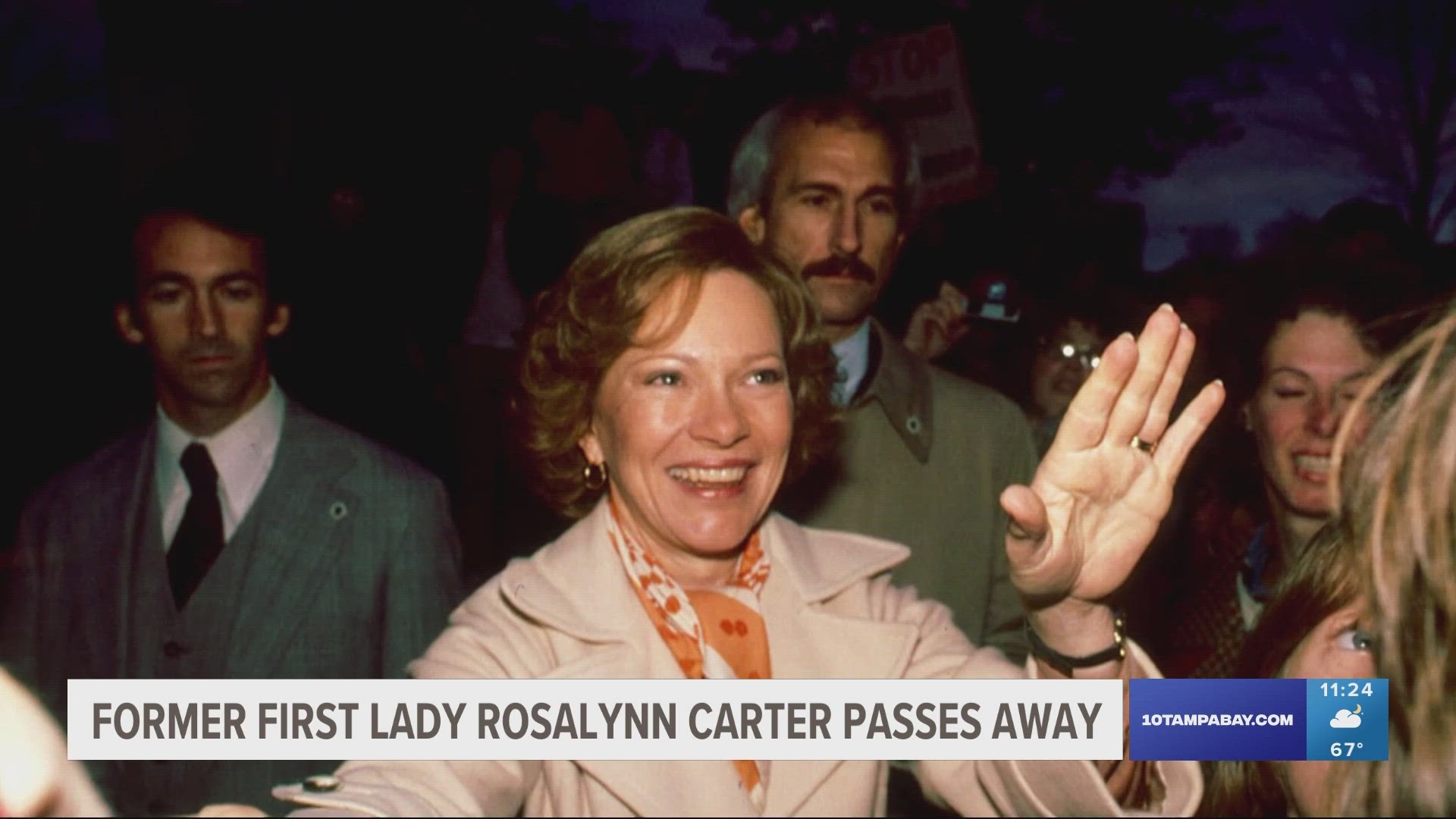 Former first lady Rosalynn Carter had entered hospice care on Friday at home in Plains, Georgia.