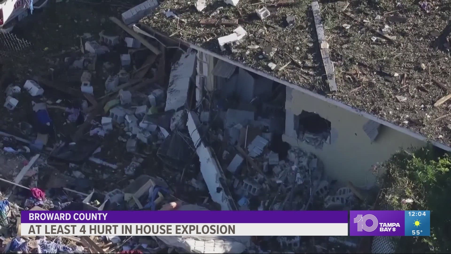 Authorities say it was likely a gas explosion that reduced this house to rubble.