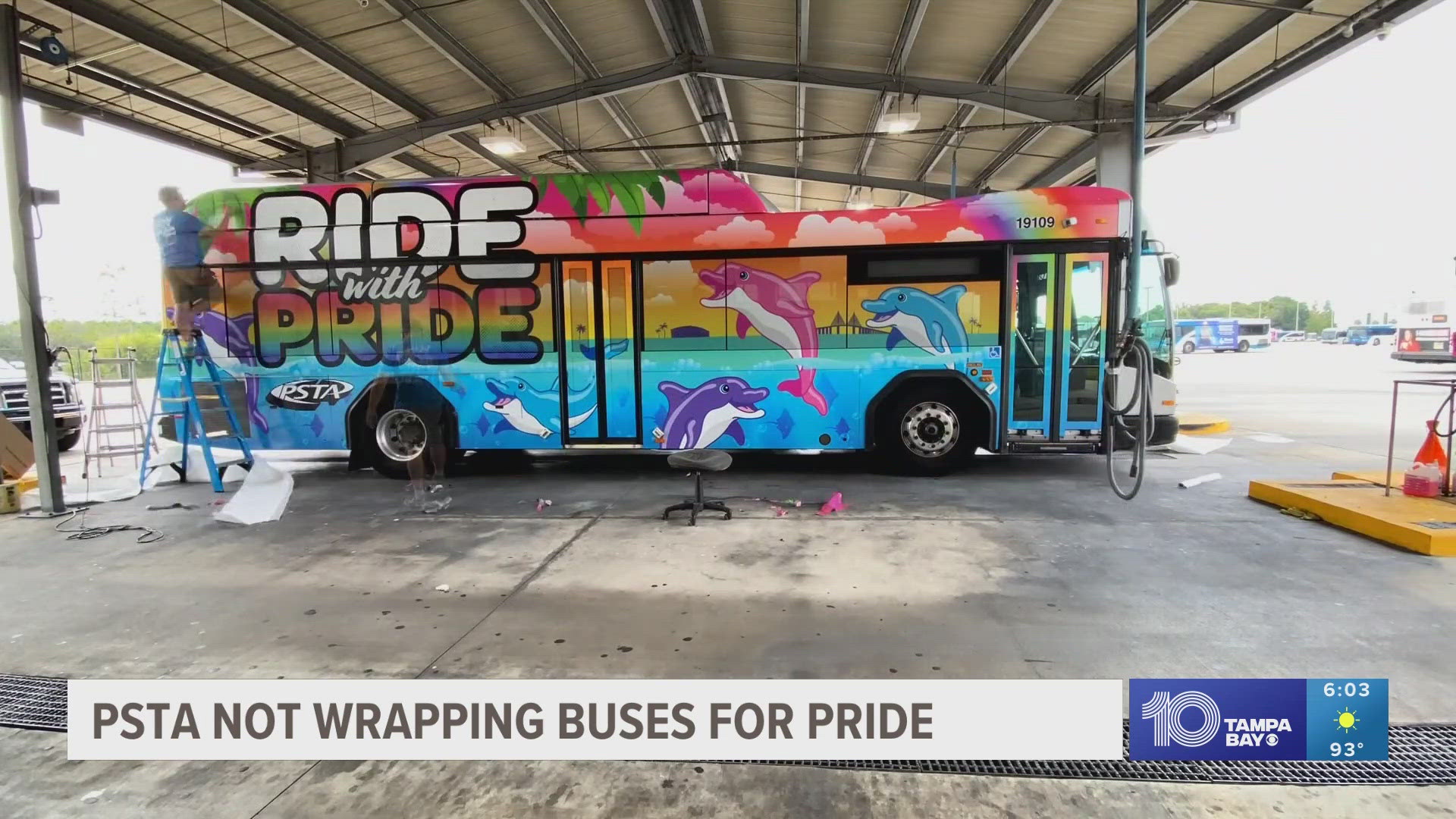It's not just Pride that is impacted — all wrapped bus displays for events like MLK Day, Veteran's Day and others are on pause.