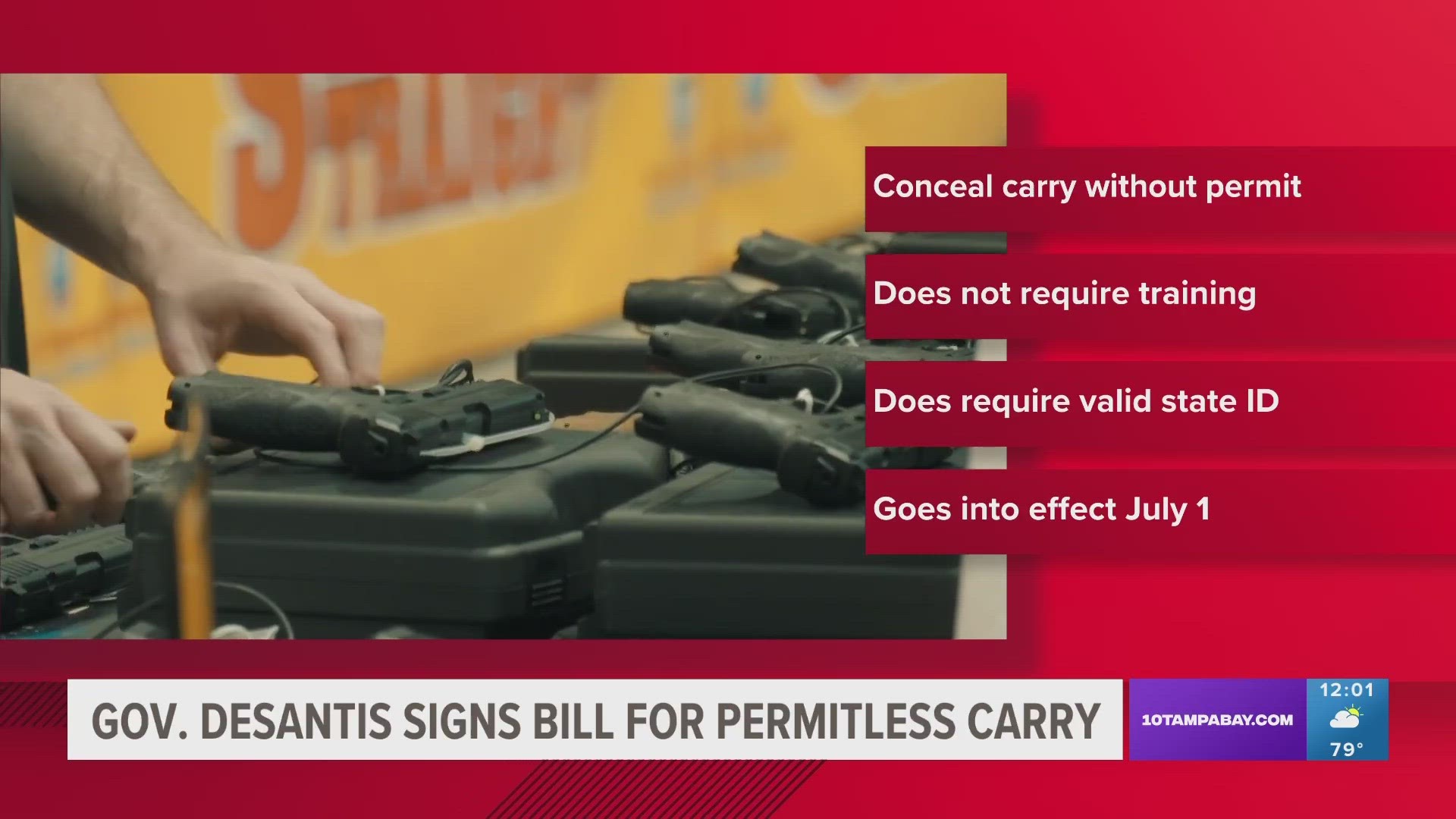 DeSantis signs 'permitless carry' bill into law