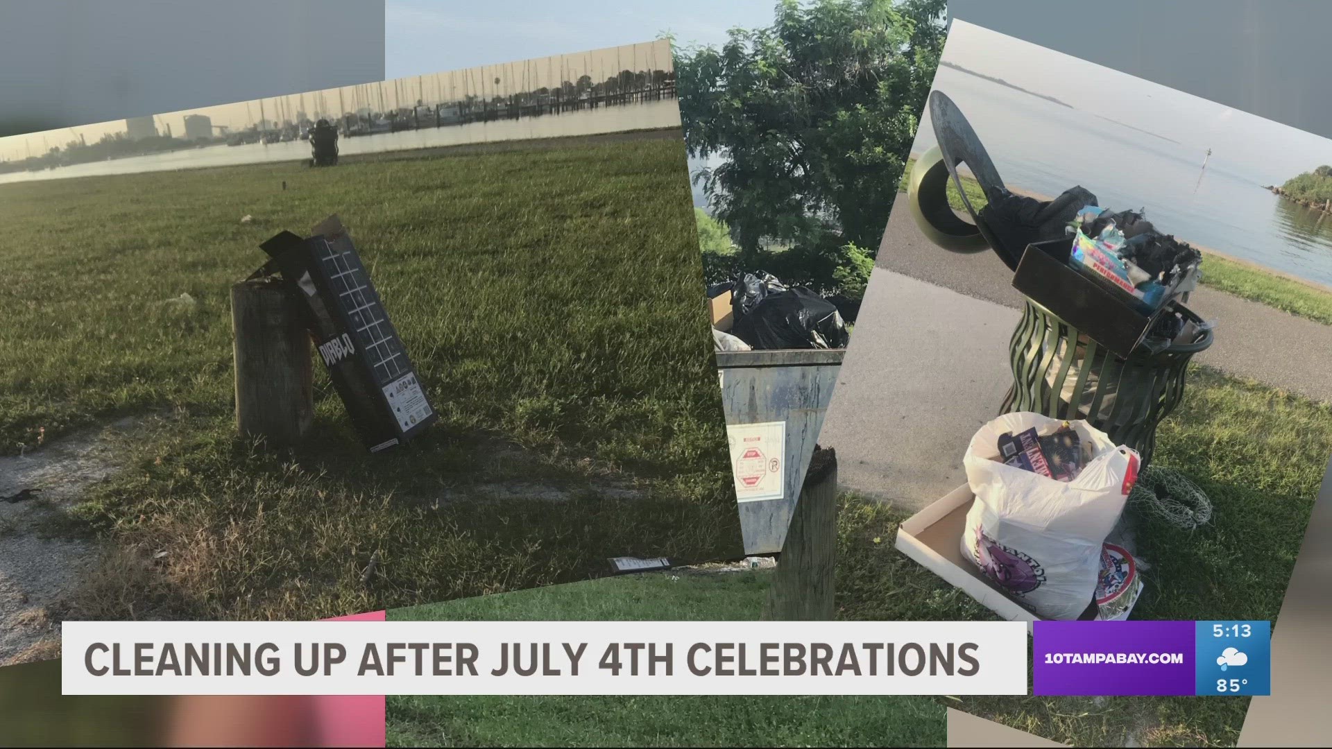 2,000 pounds of July 4th trash picked up on Davis Islands