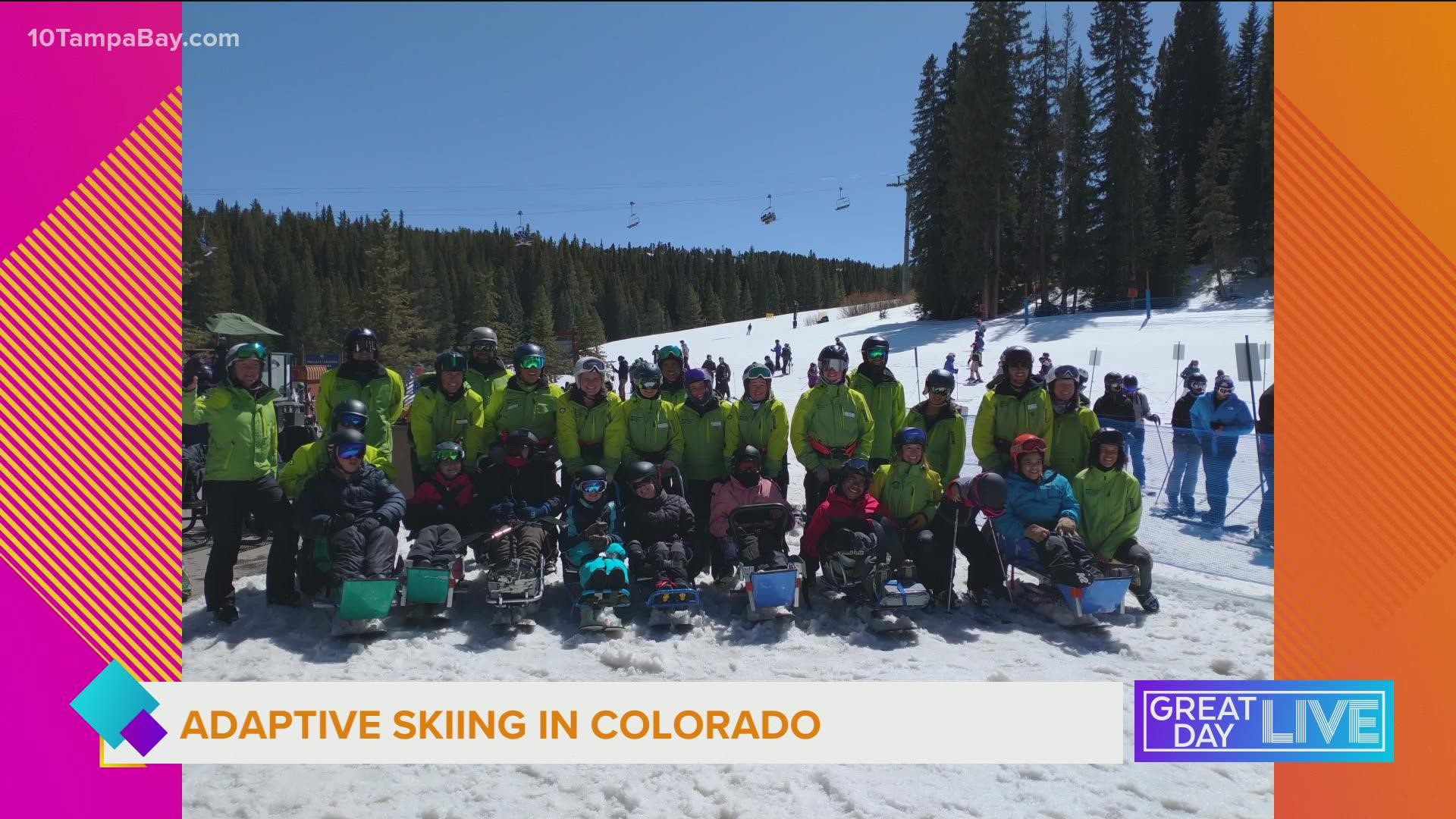 Wheelchairs 4 kids partners with southwest airlines to bring 18 kids adaptive snow skiing.