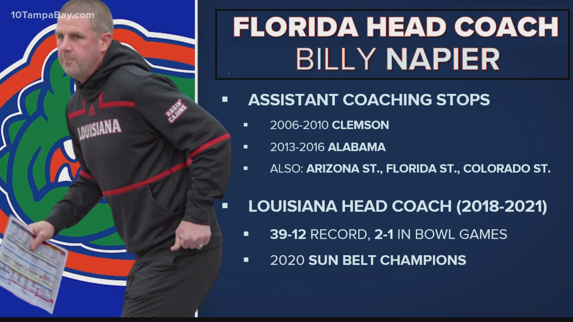 UF welcomes head coach Billy Napier to lead football program 