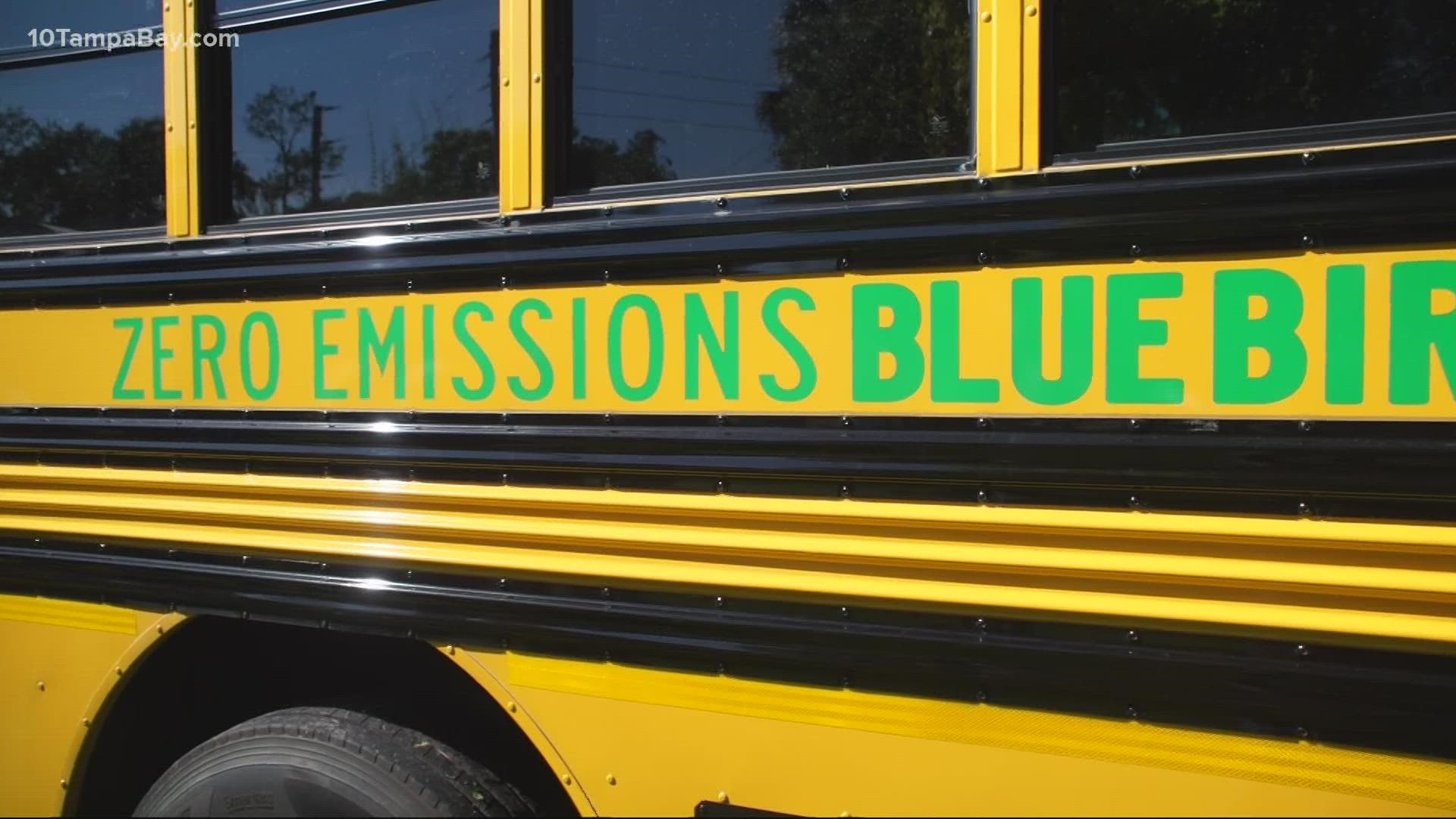 The electric buses deliver zero emissions and drive up to 120 miles of electric range on a single charge.