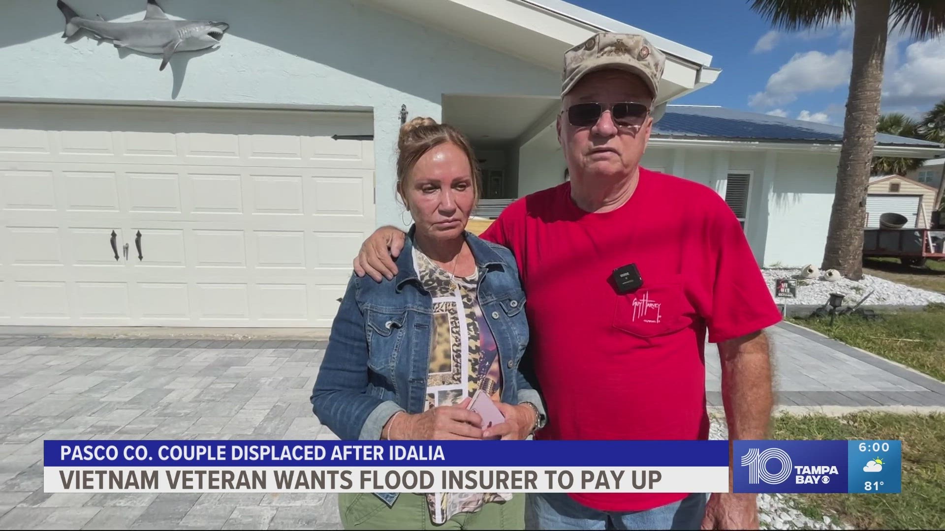 Retired Marine John Gregory said his Hudson home suffered $100k in damage and now his flood insurer claims he wasn't covered.