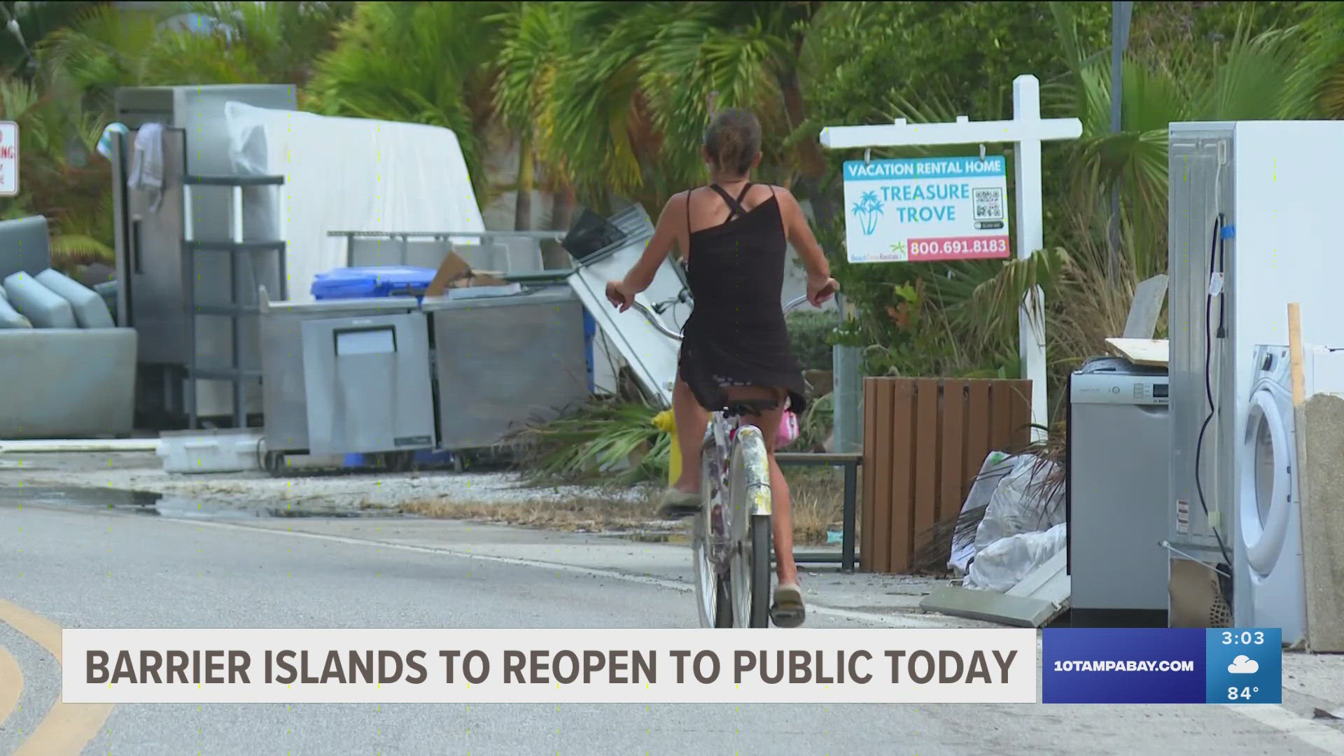 The barrier islands in Pinellas County will reopen to the public following Hurricane Helene, but it will appear far from normal.