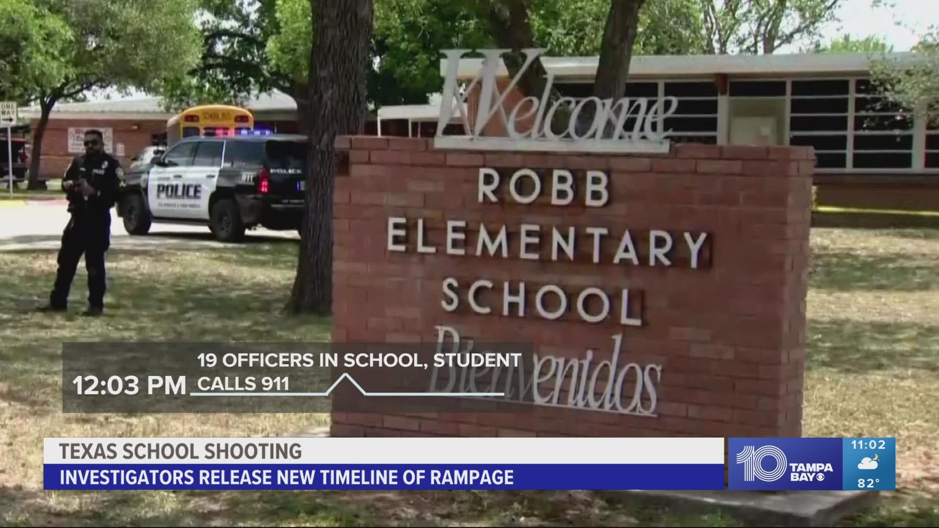 He suggested he wasn't given the full picture about the initial timeline of law enforcement's response to Robb Elementary School.