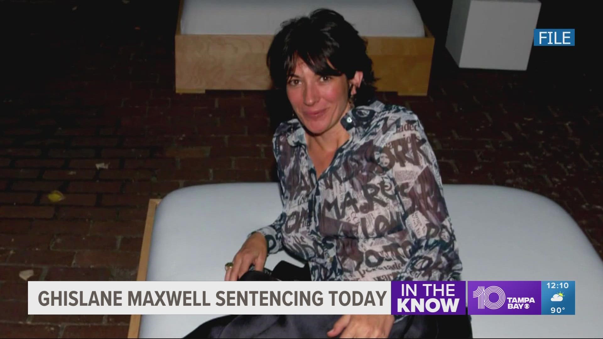 Maxwell's sentencing is set for Tuesday morning.