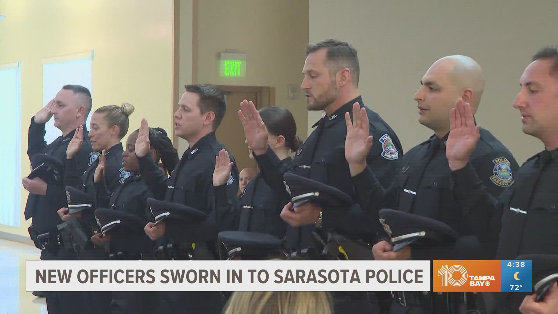 Nine recruits took their oath and were sworn-in on Thursday. A majority came from other police forces, recruited through the state's "Be a Florida Hero" program.