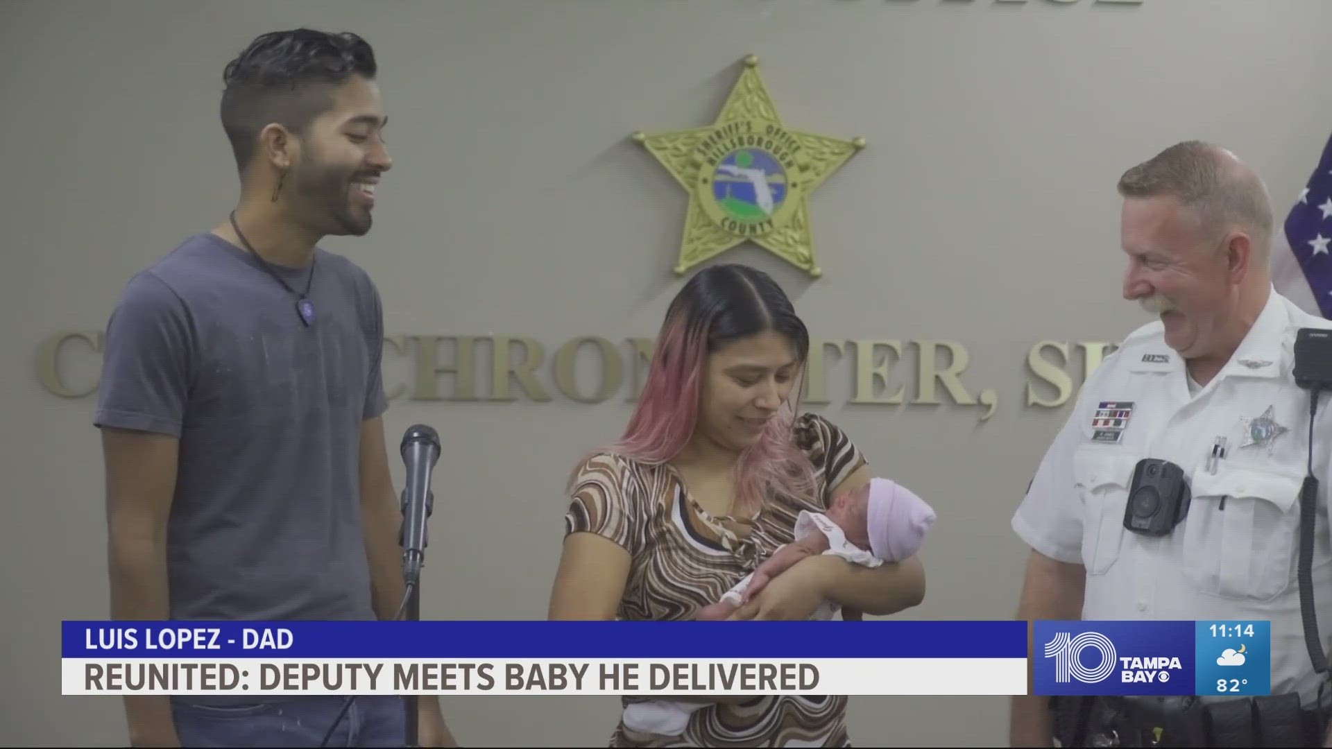 Everyone wore big smiles as they all met up for the first time since the delivery.