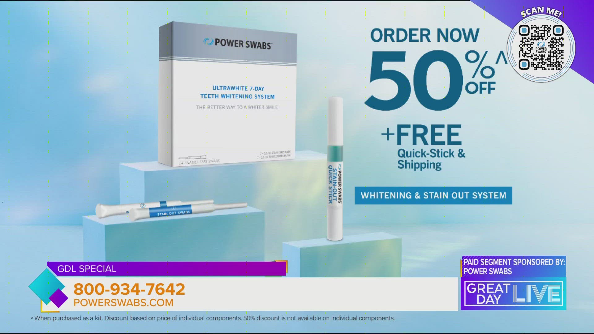Get in on this GDL special with 50% off if you call 800-934-7642 or go to https://swabs.pw/3yt11Xr